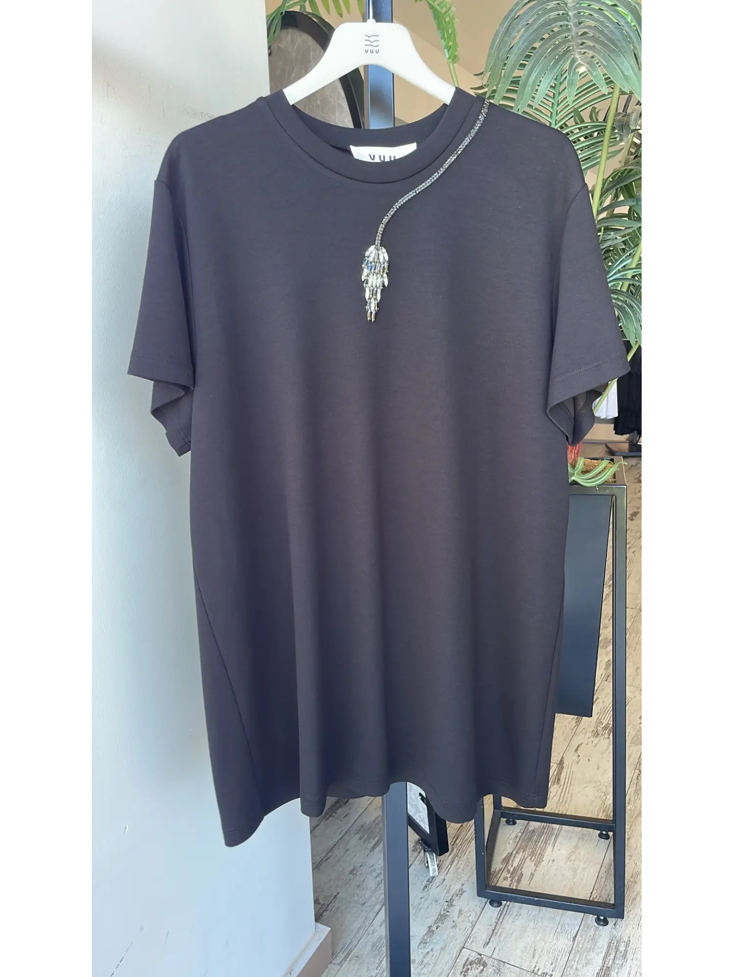 Vuu Kısa Kollu Taşlı Tunik /Tsihırt