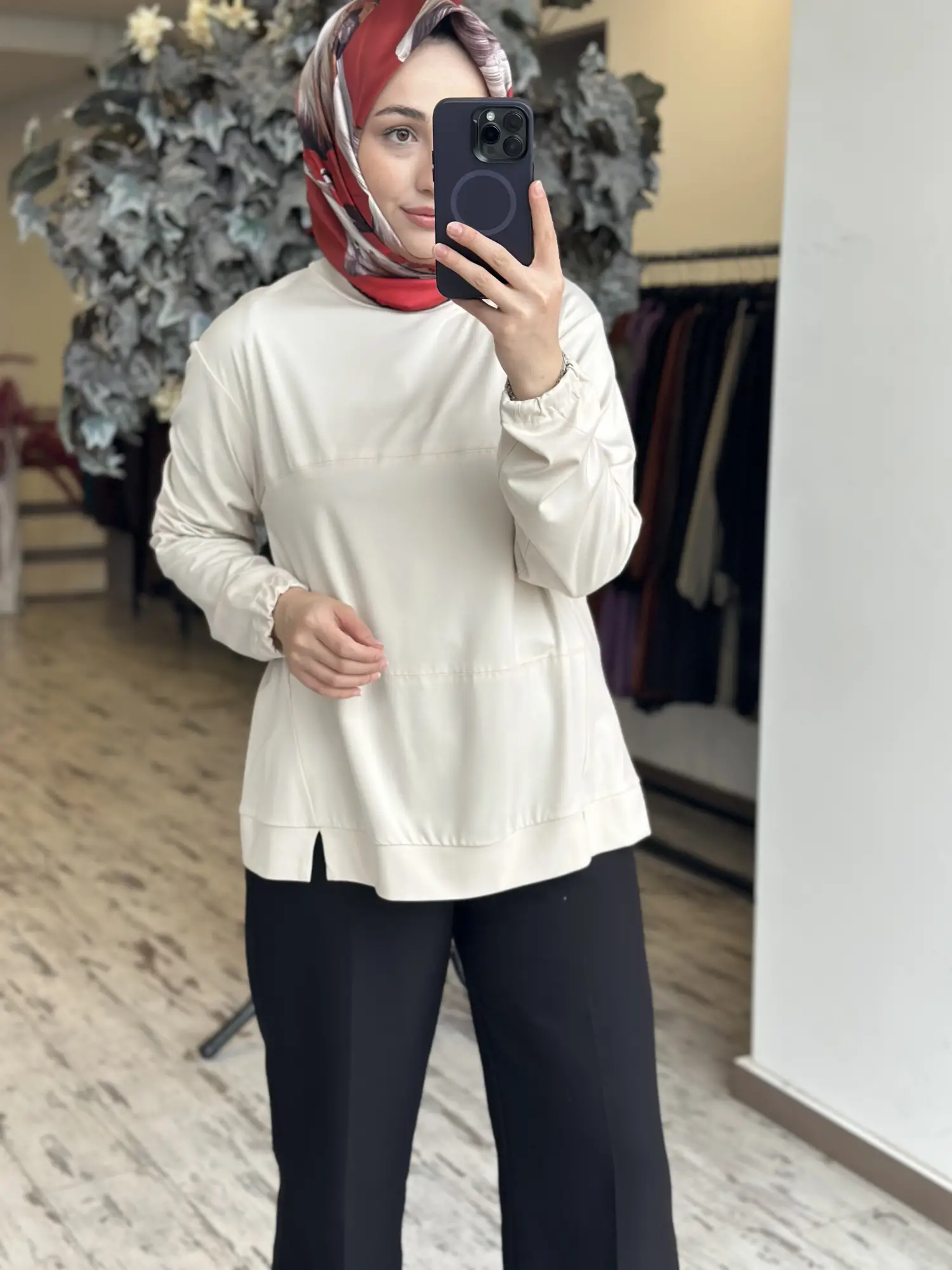 Misswhence Dikiş Detaylı Modal Penye Bluz 39028