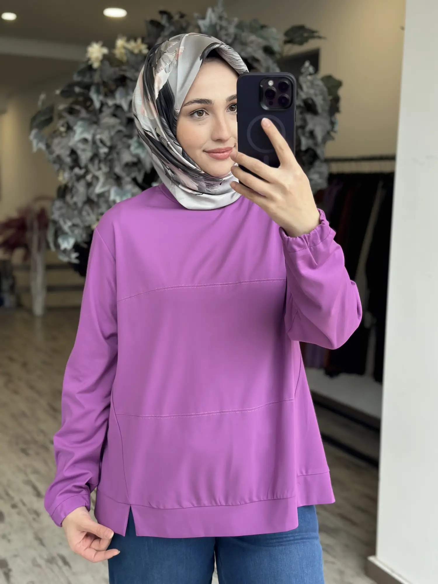 Misswhence Dikiş Detaylı Modal Penye Bluz 39028