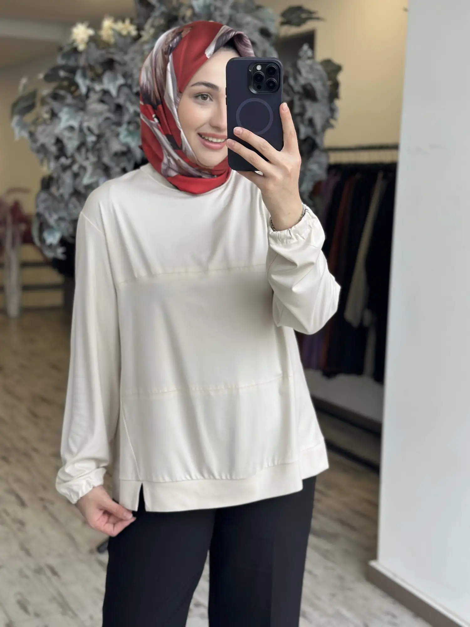 Misswhence Dikiş Detaylı Modal Penye Bluz 39028