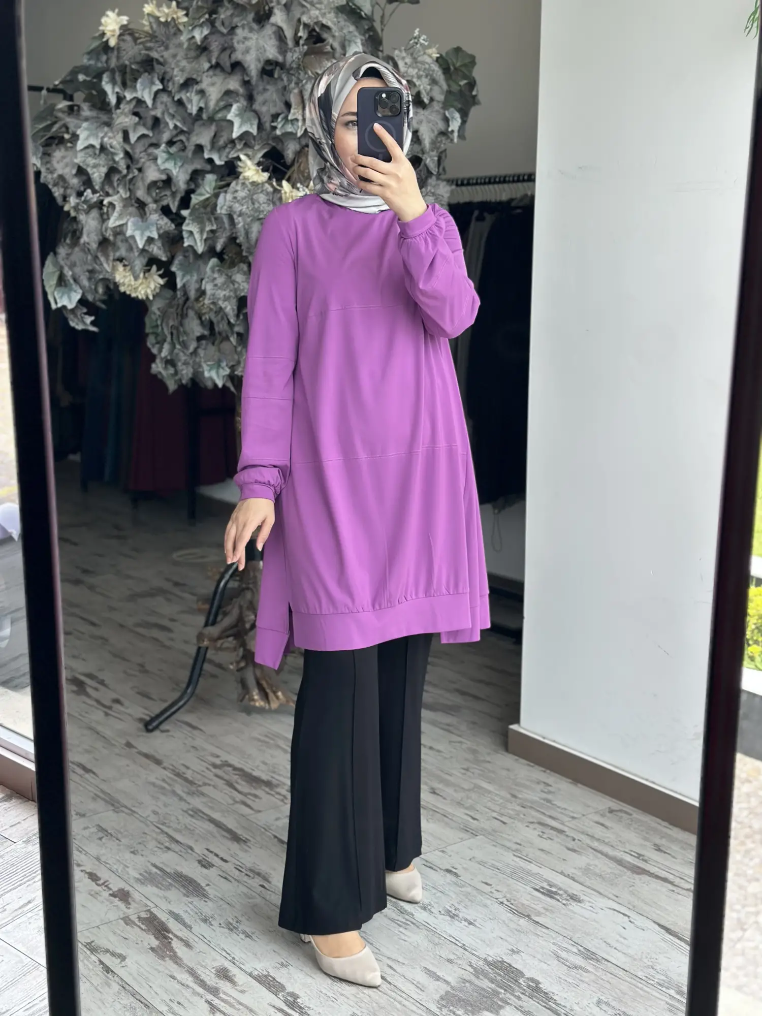 Misswhence Dikiş Detaylı Modal Penye Tunik 39030