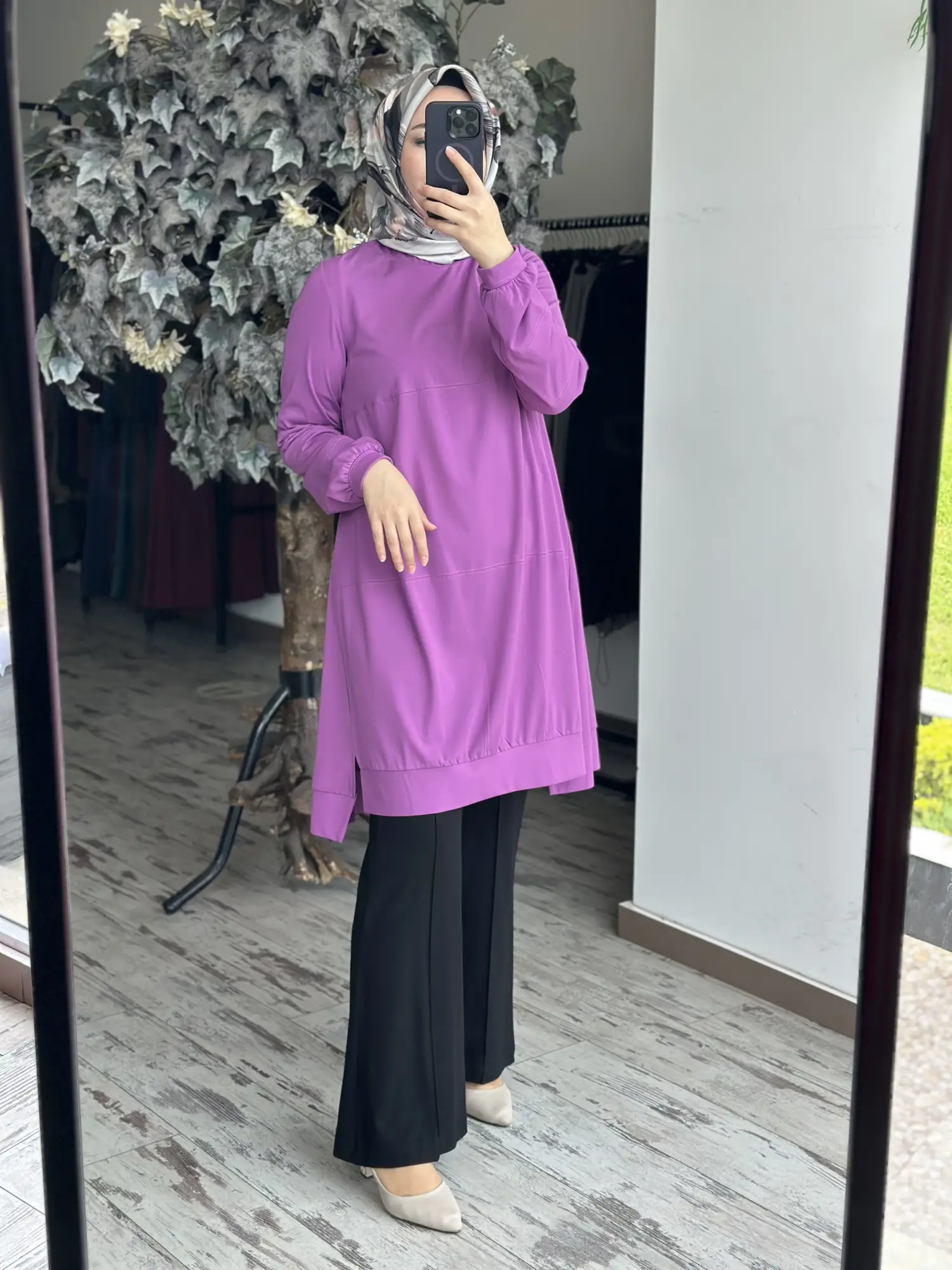 Misswhence Dikiş Detaylı Modal Penye Tunik 39030