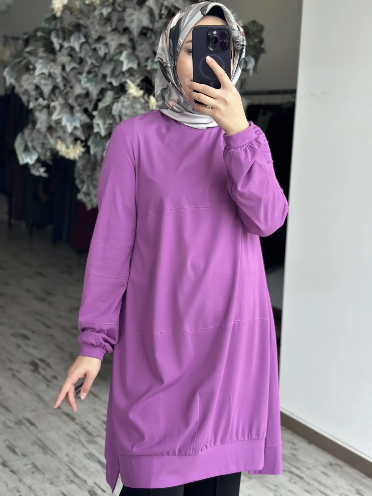 Misswhence Dikiş Detaylı Modal Penye Tunik 39030