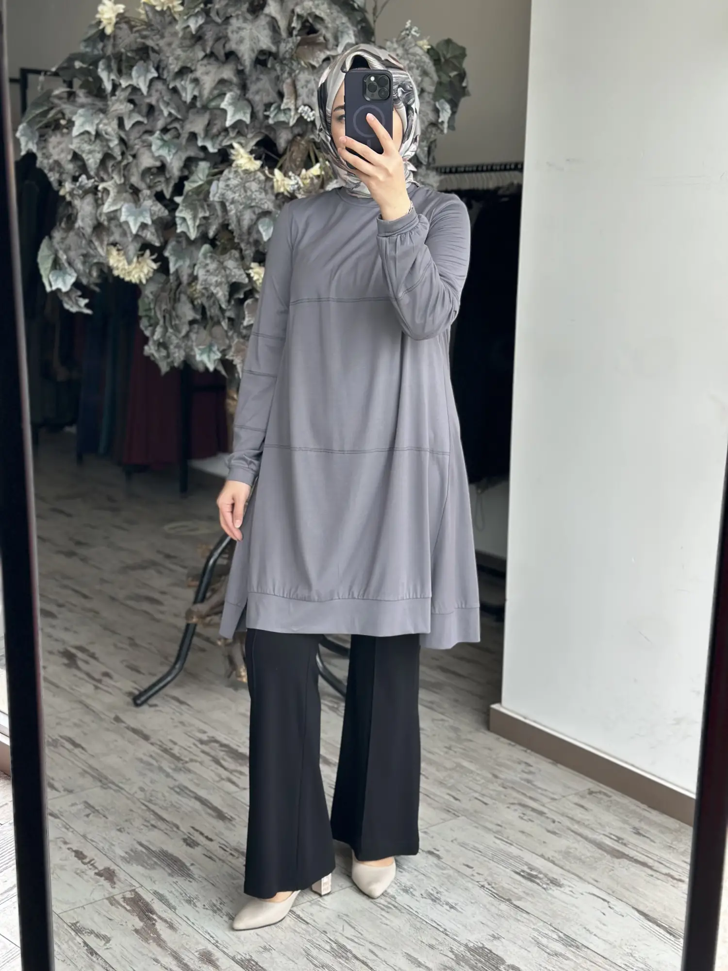 Misswhence Dikiş Detaylı Modal Penye Tunik 39030