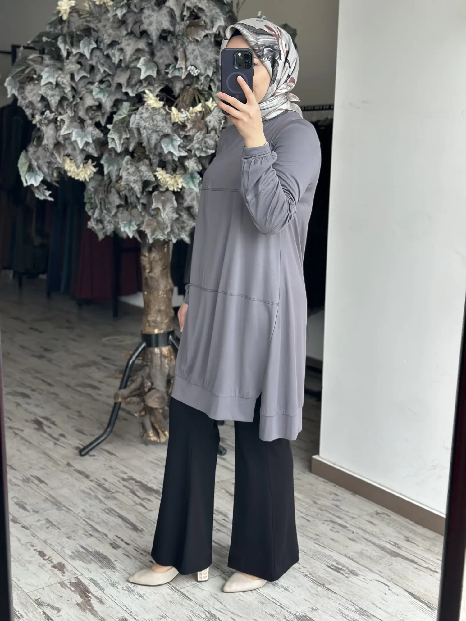 Misswhence Dikiş Detaylı Modal Penye Tunik 39030