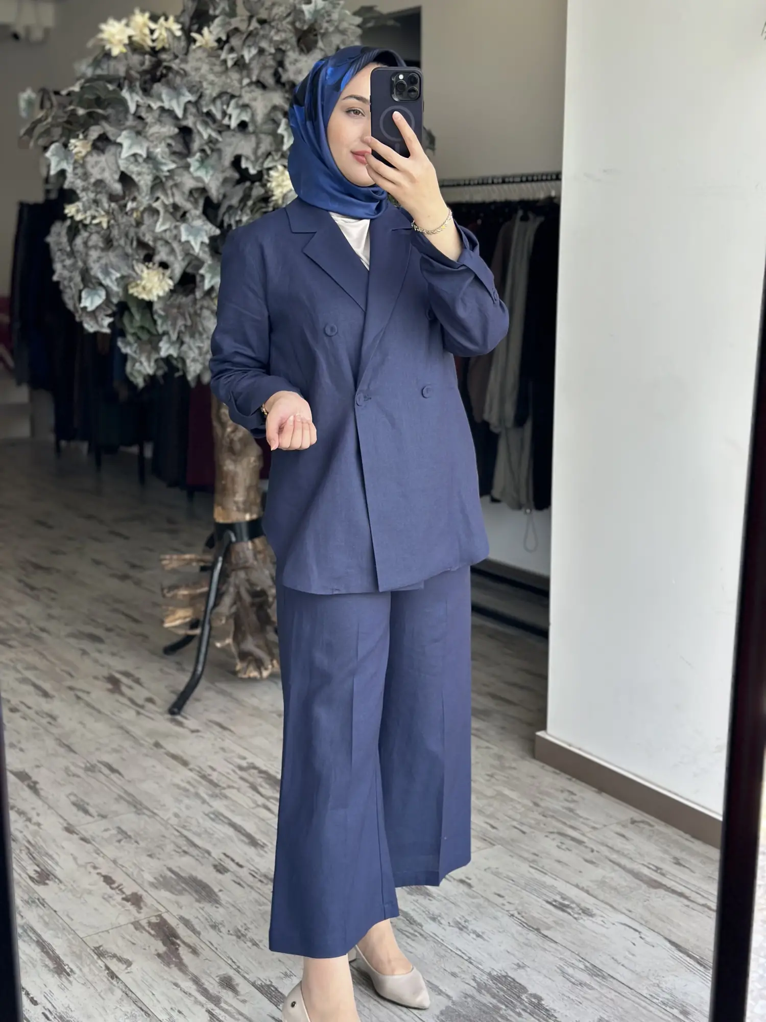 Kahma  Keten Ceket Pantolon Takım