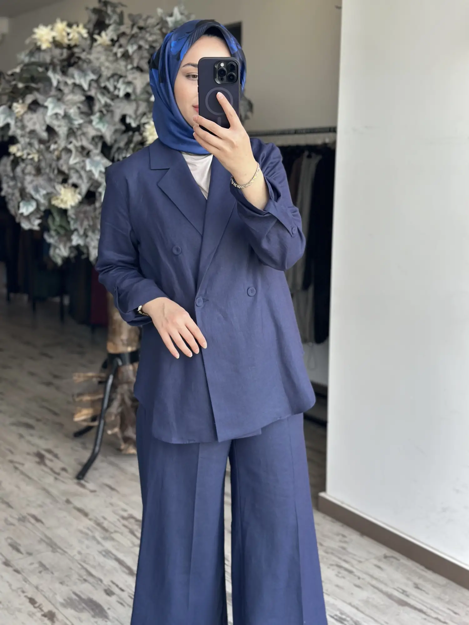 Kahma  Keten Ceket Pantolon Takım