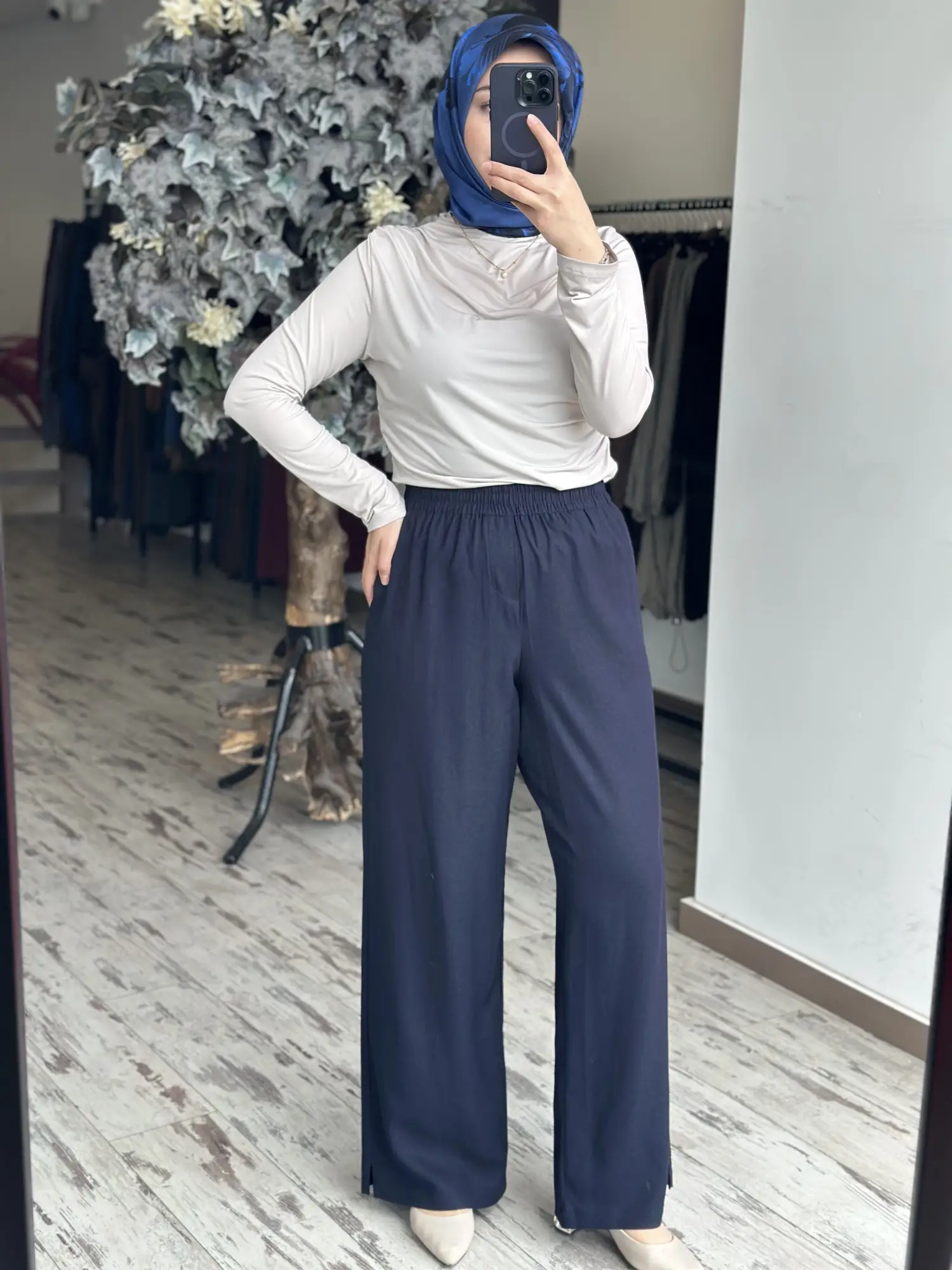 Kayra  Beli Lastikli Keten  Pantolon KA19026