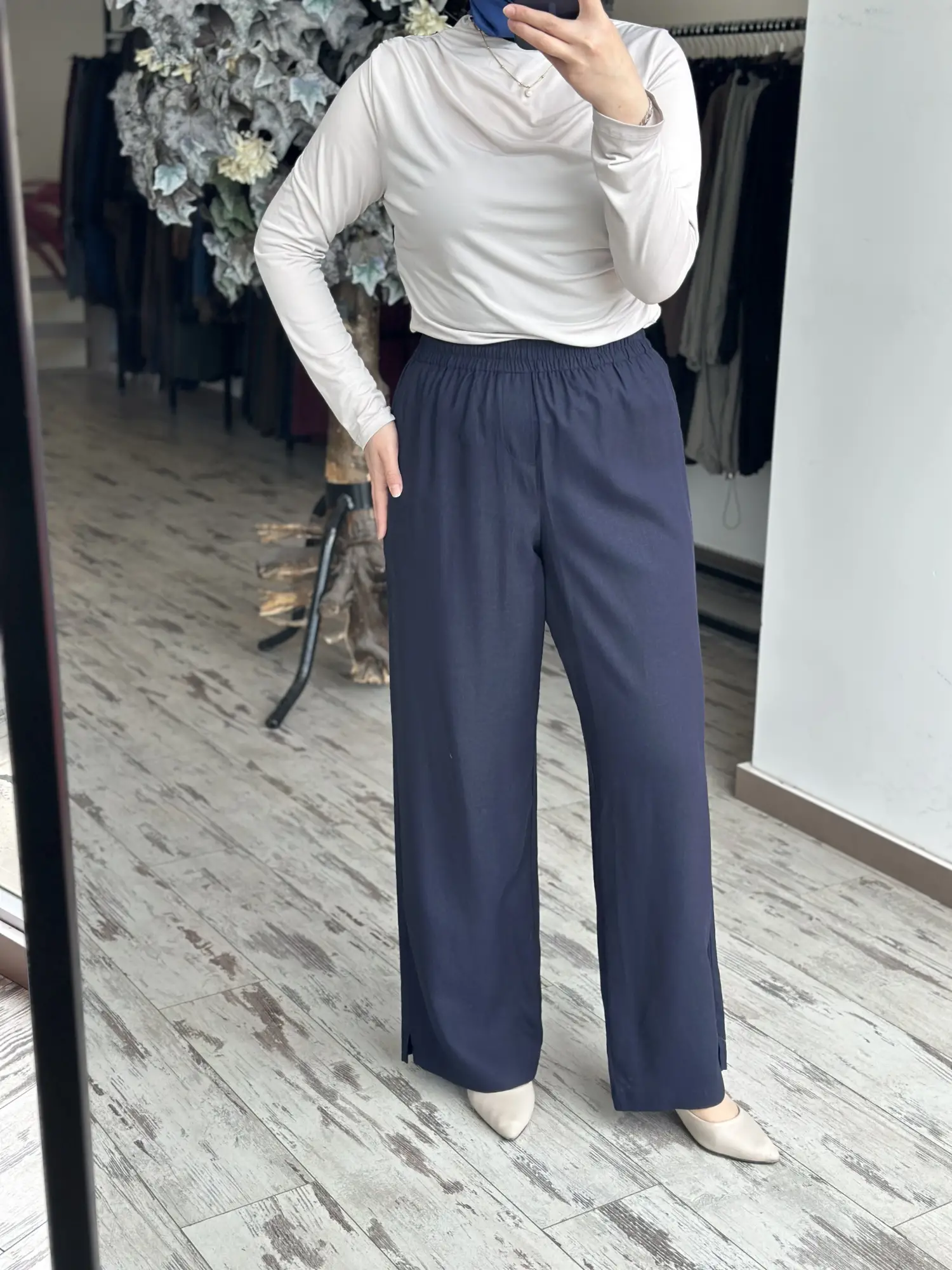 Kayra  Beli Lastikli Keten  Pantolon KA19026