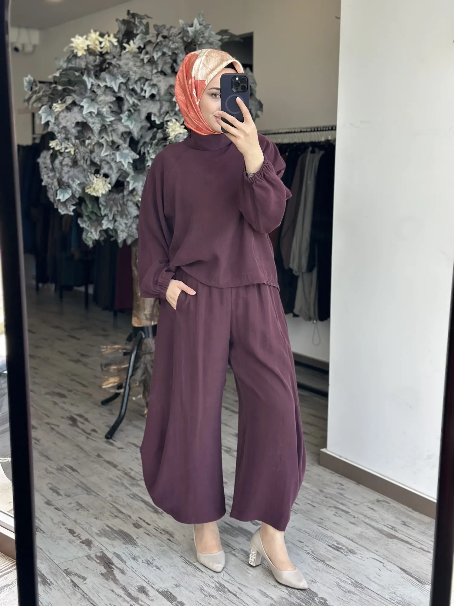 Qoos Store  Sasha Bluz Şalvar Pantolon Takım