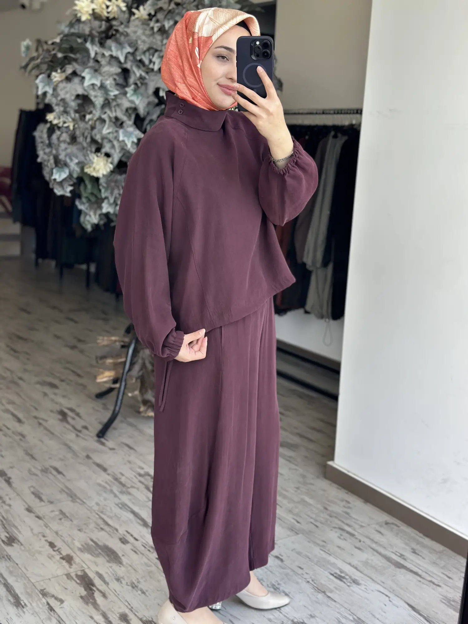 Qoos Store  Sasha Bluz Şalvar Pantolon Takım
