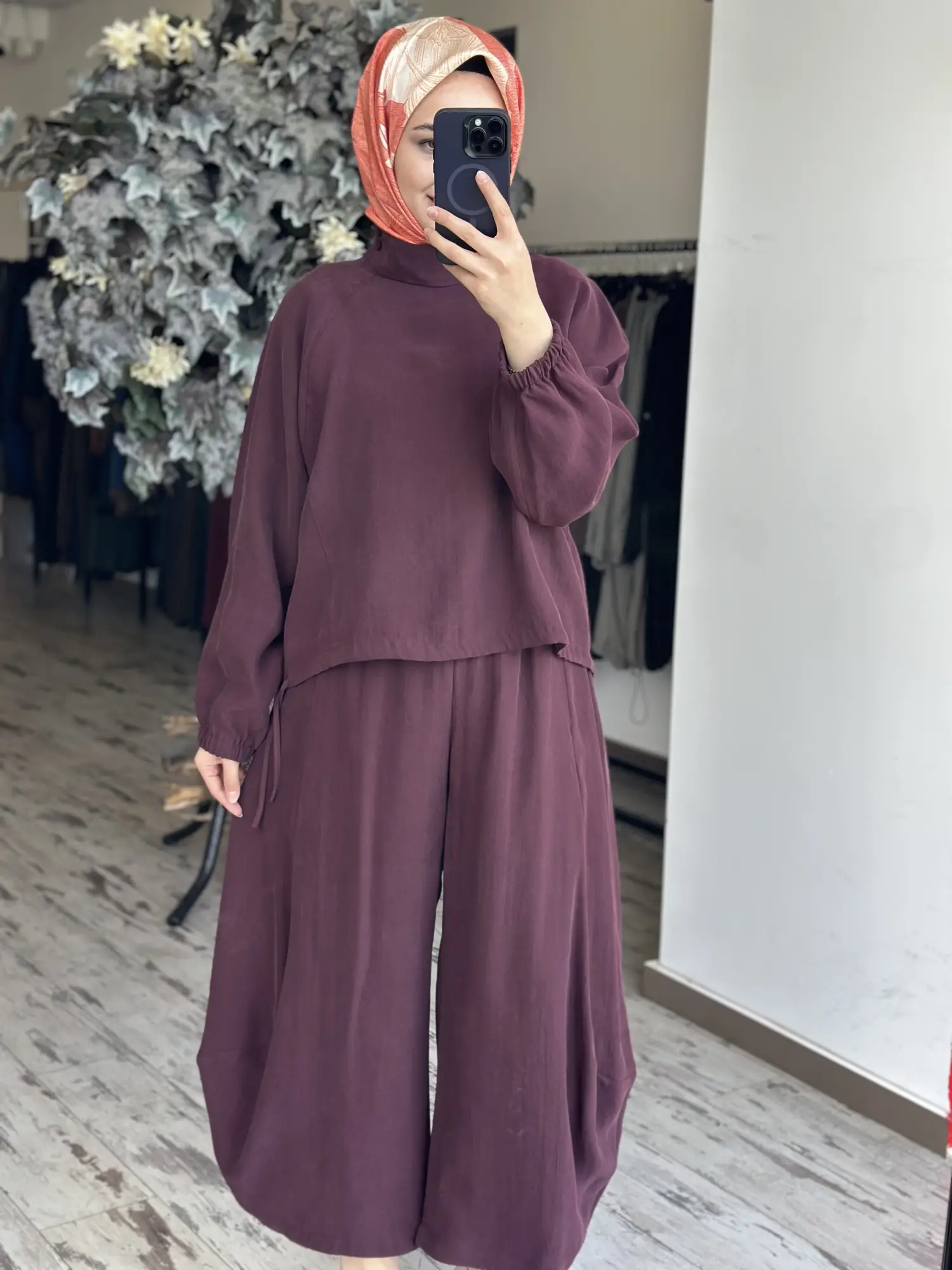 Qoos Store  Sasha Bluz Şalvar Pantolon Takım