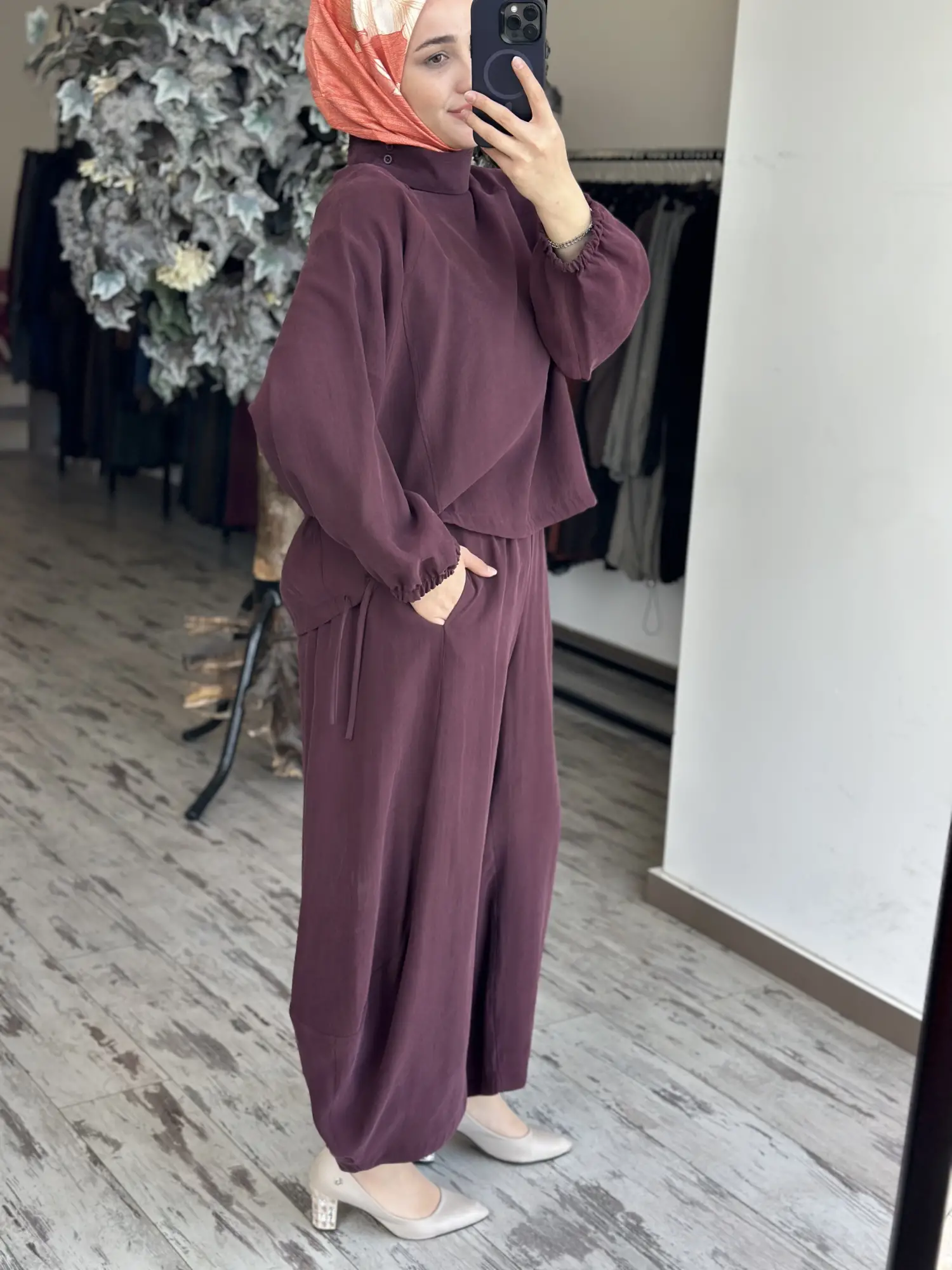 Qoos Store  Sasha Bluz Şalvar Pantolon Takım
