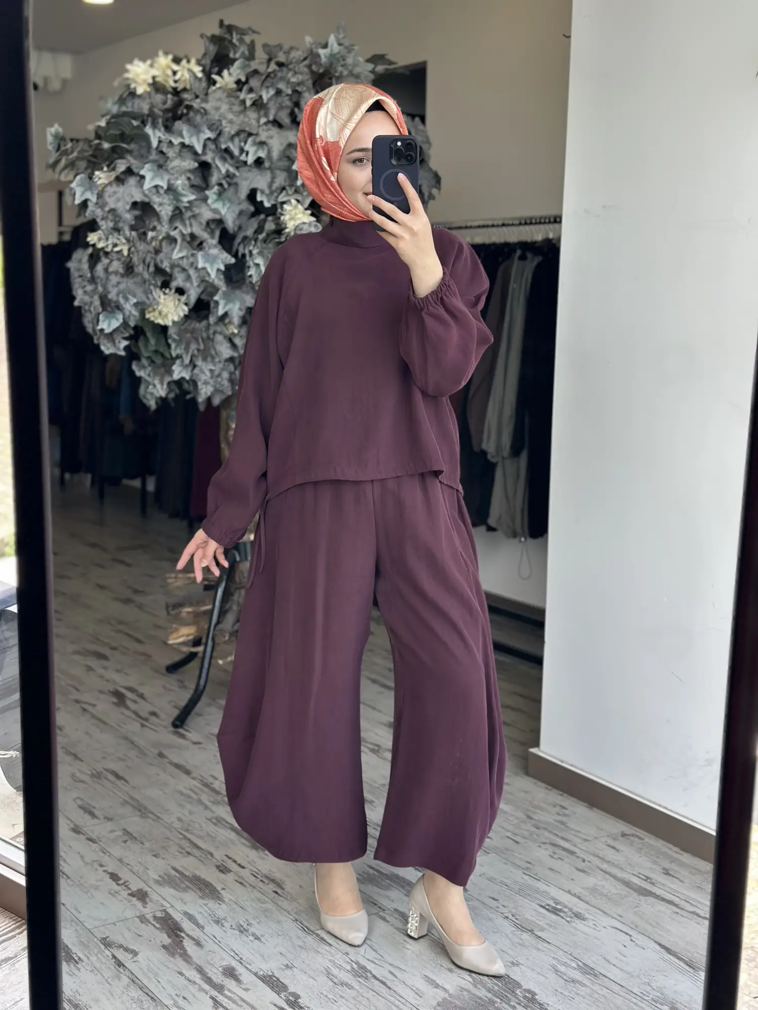 Qoos Store  Sasha Bluz Şalvar Pantolon Takım
