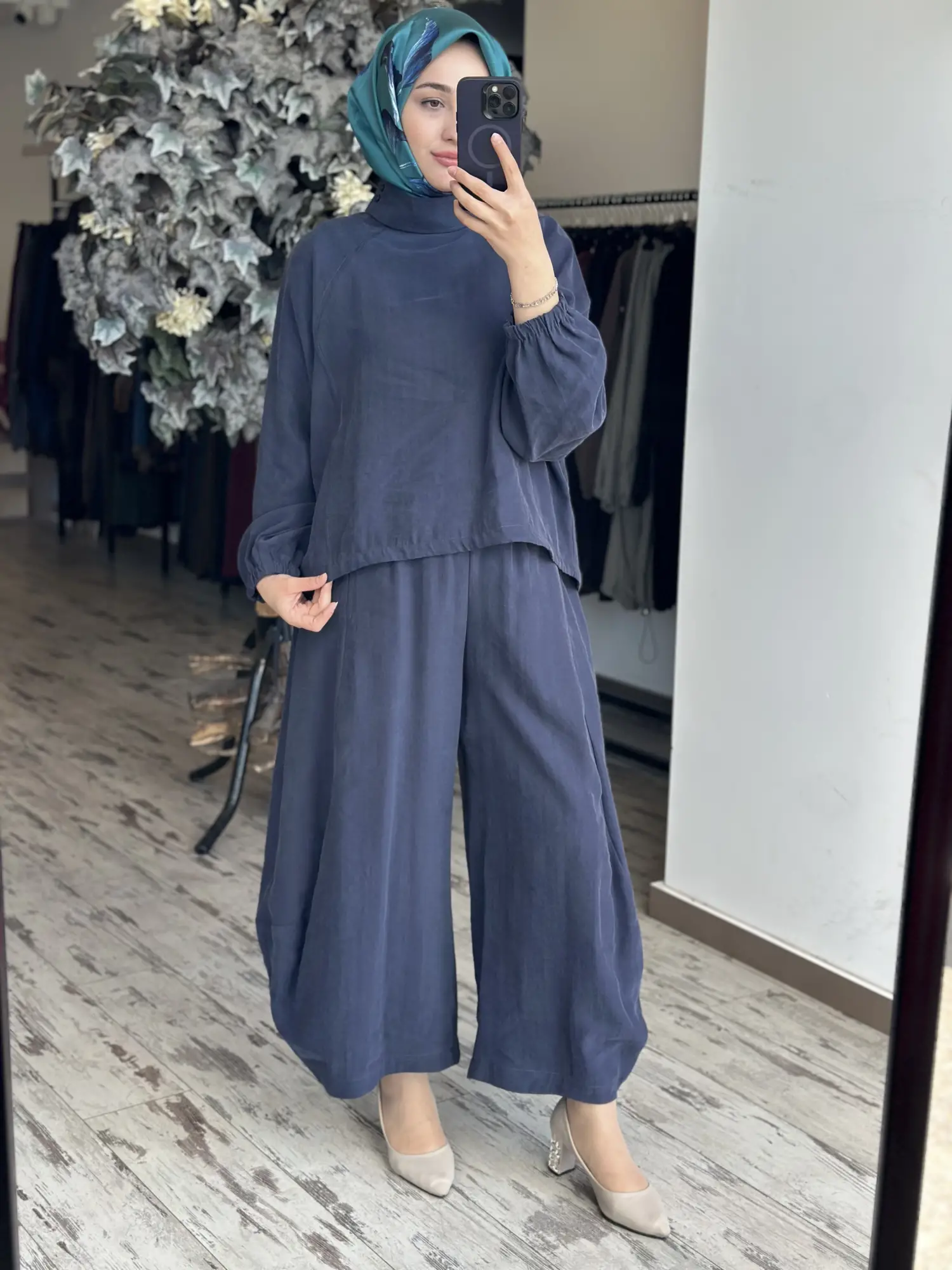 Qoos Store  Sasha Bluz Şalvar Pantolon Takım