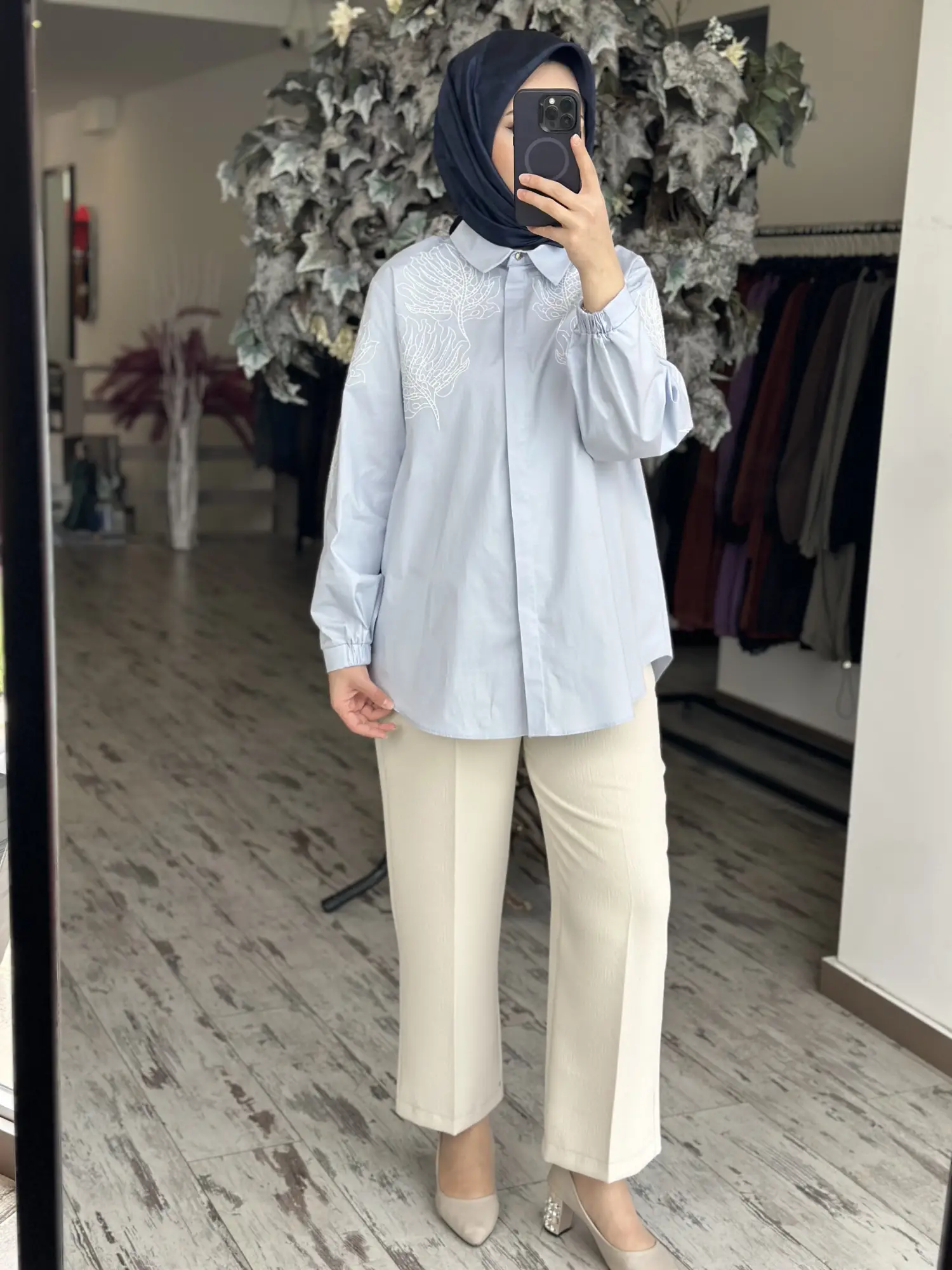 Kayra Nakış Detaylı Gömlek KA81067