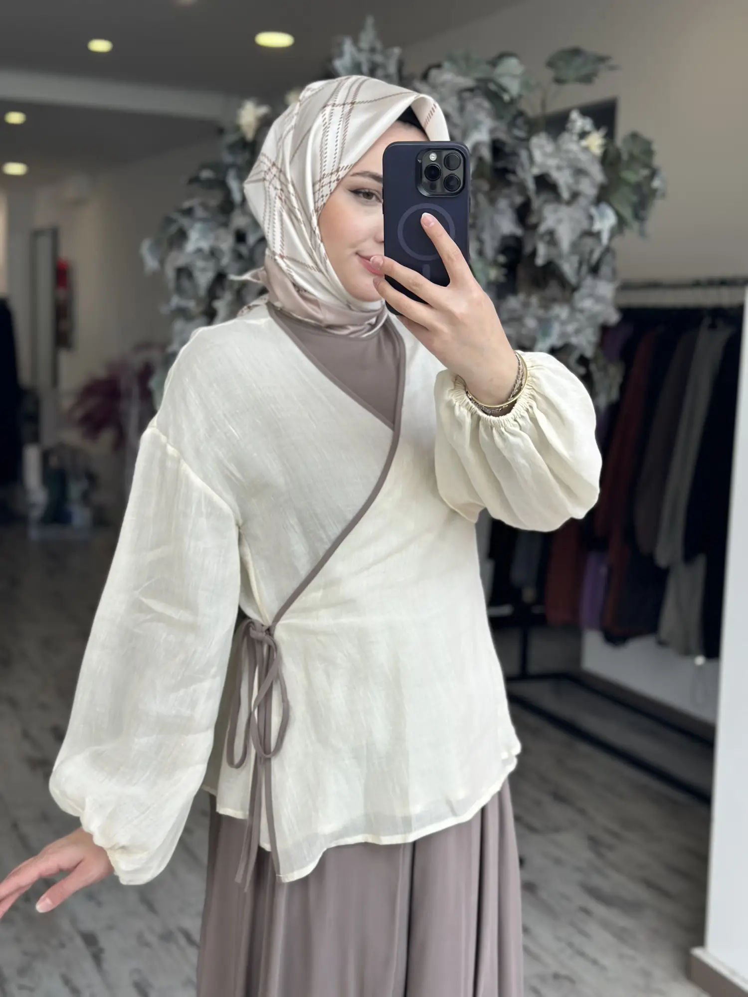 Almarwah Keten Kimonolu Etekli 3 lü Takım 202997