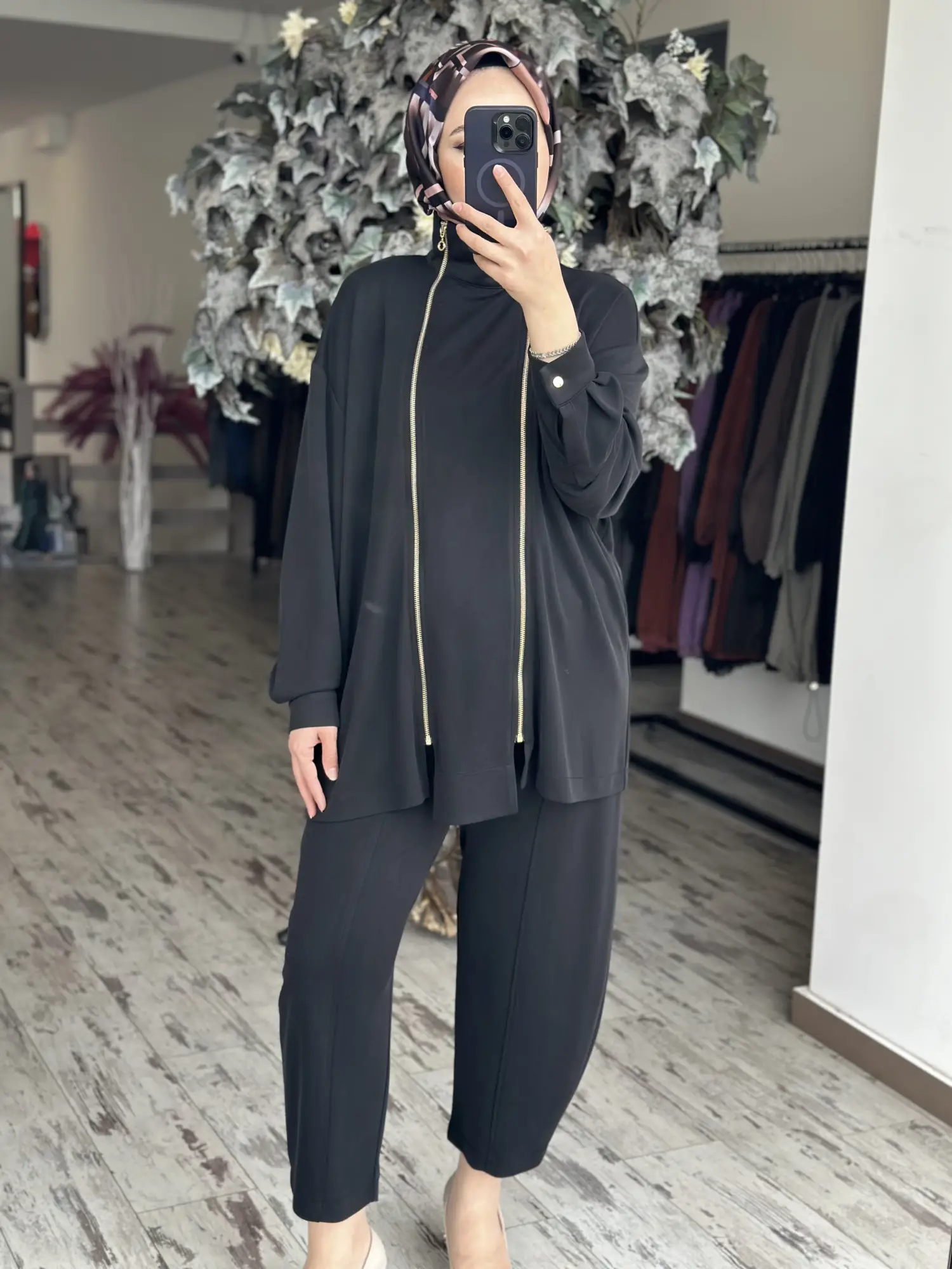 Ghisa Fermuar Detaylı Kap Pantolon Takım G9241