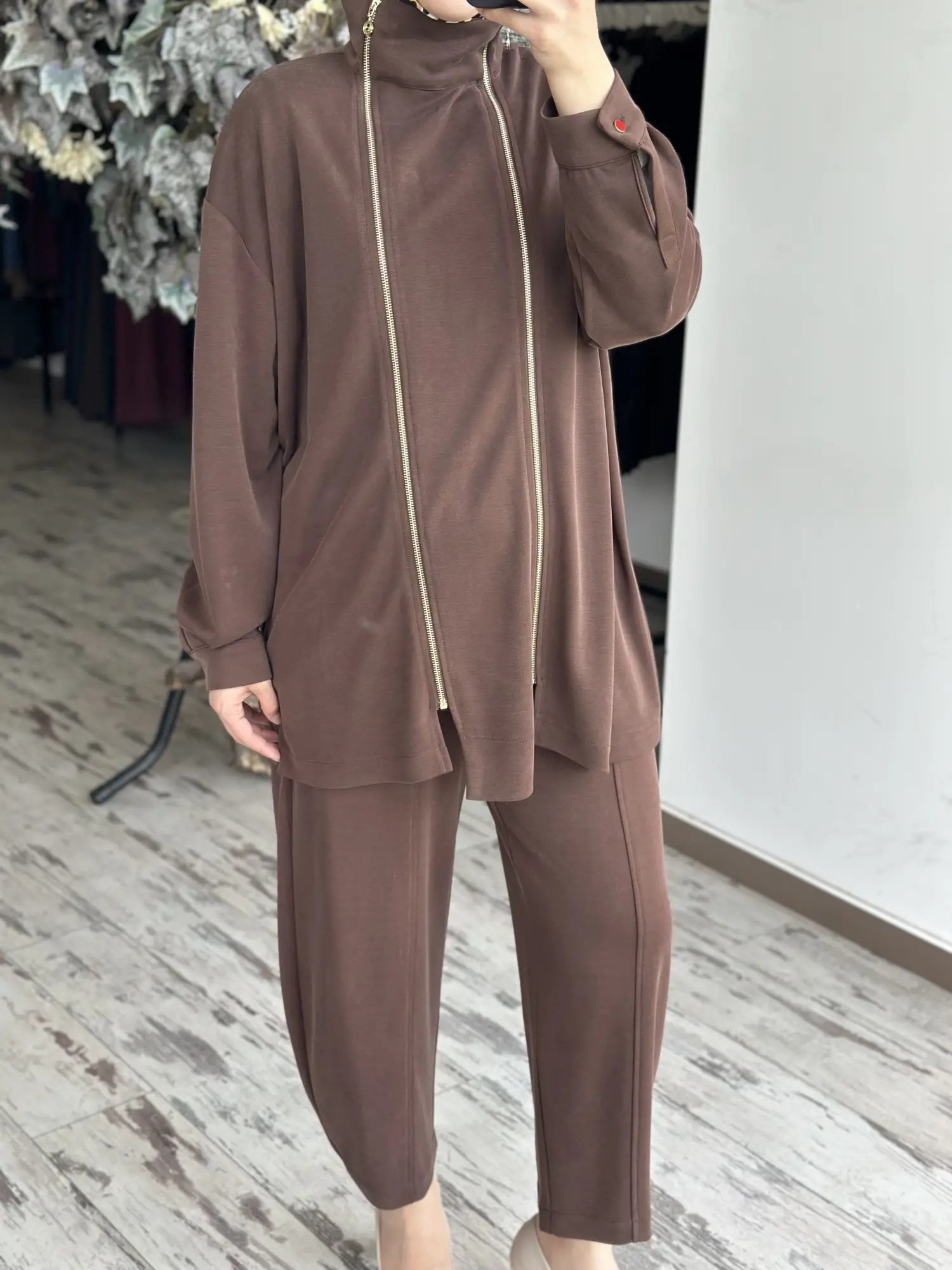 Ghisa Fermuar Detaylı Kap Pantolon Takım G9241