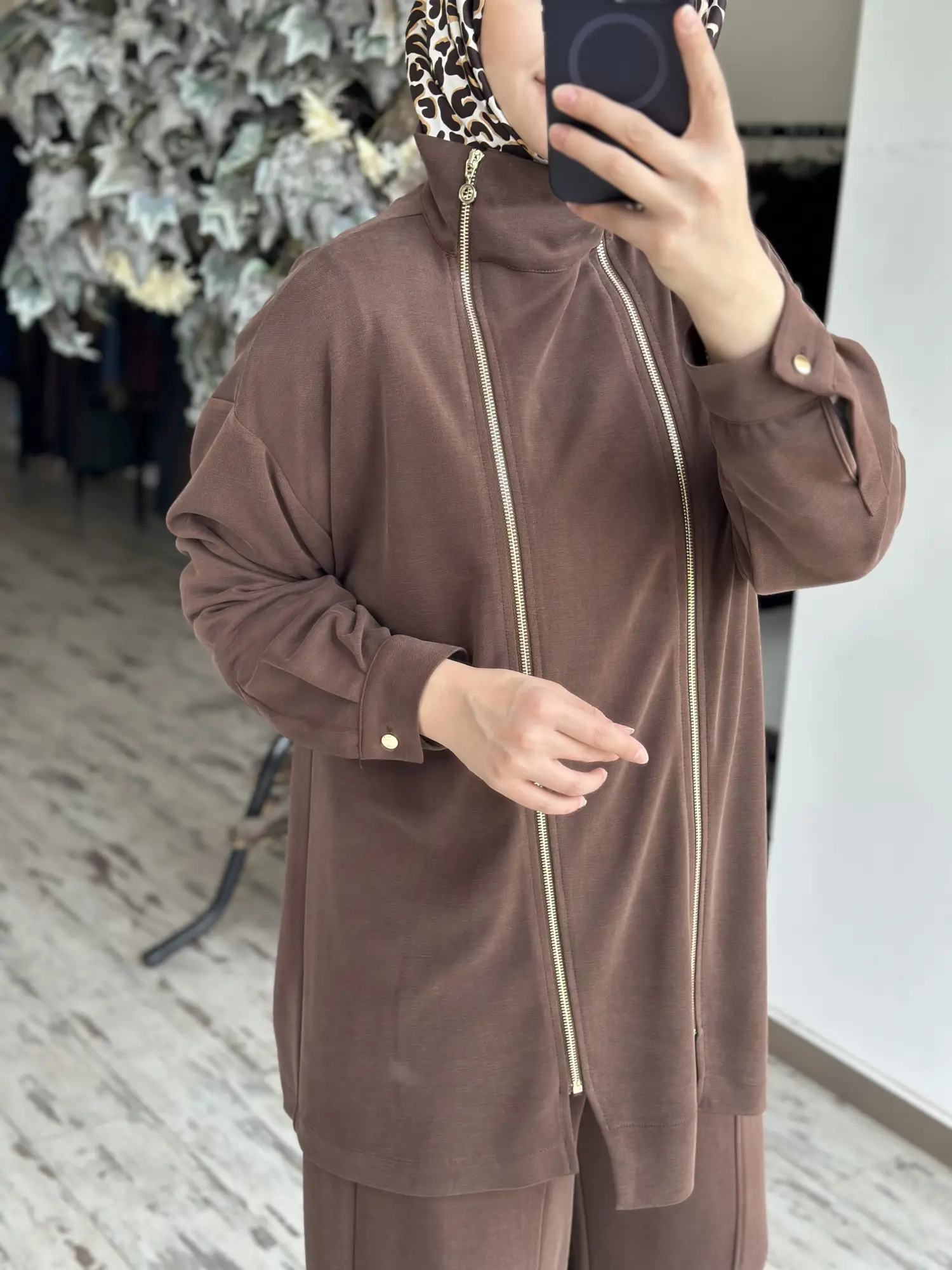Ghisa Fermuar Detaylı Kap Pantolon Takım G9241