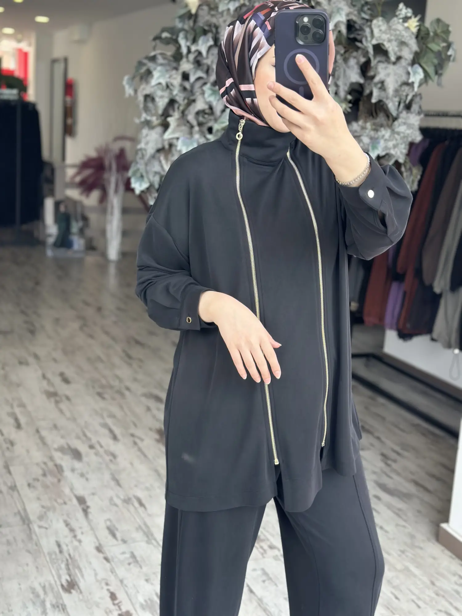 Ghisa Fermuar Detaylı Kap Pantolon Takım G9241