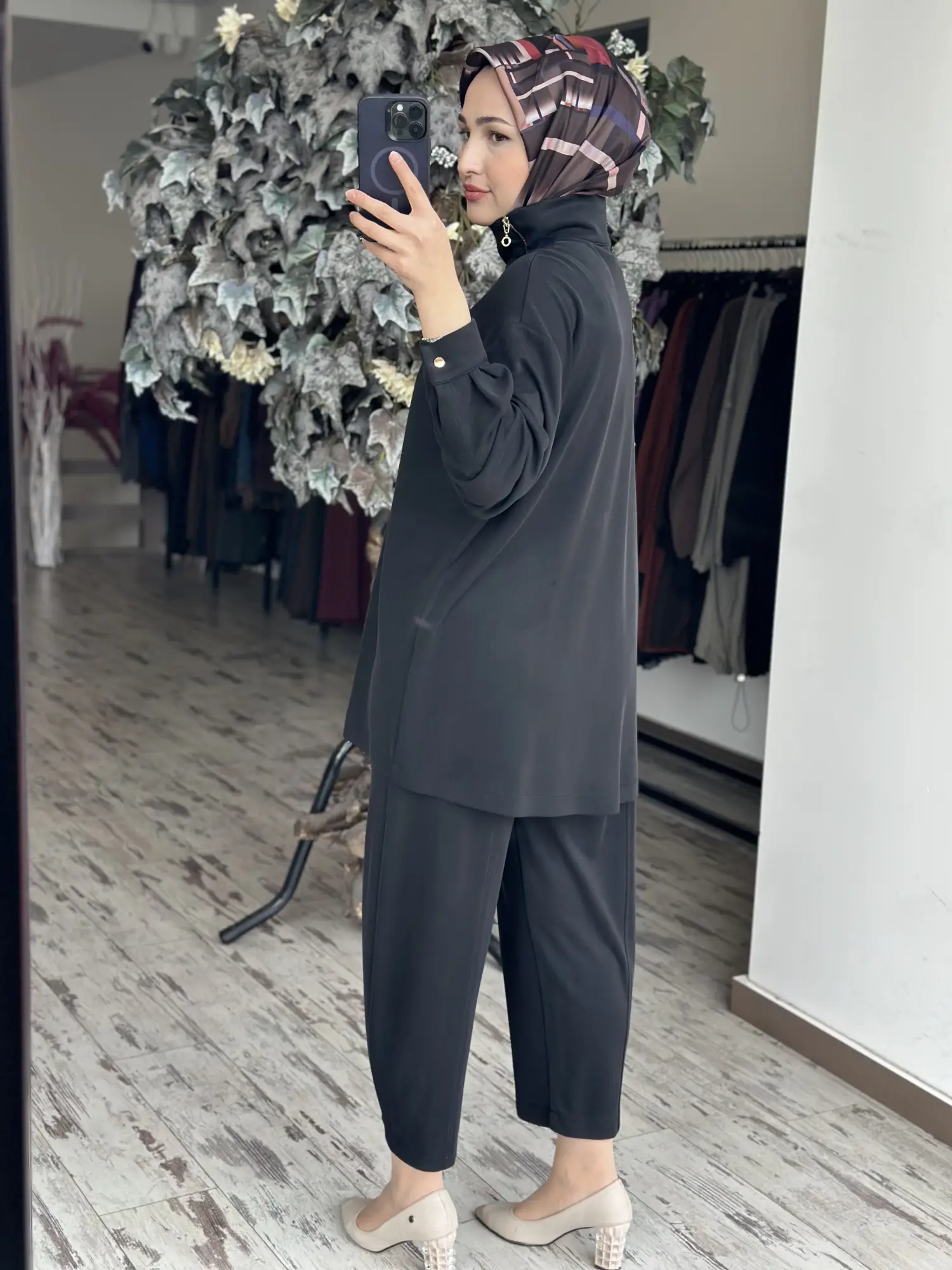Ghisa Fermuar Detaylı Kap Pantolon Takım G9241