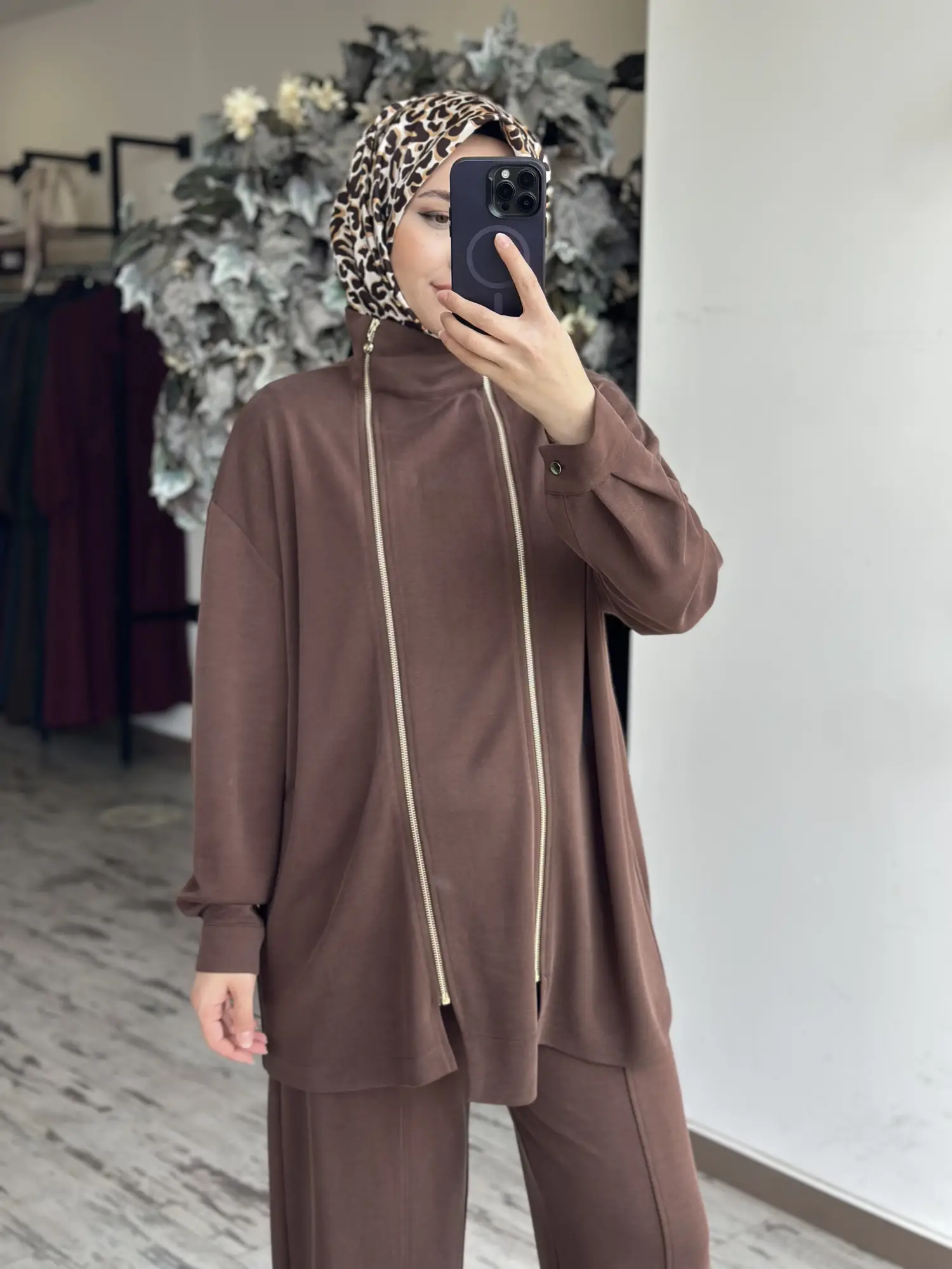 Ghisa Fermuar Detaylı Kap Pantolon Takım G9241