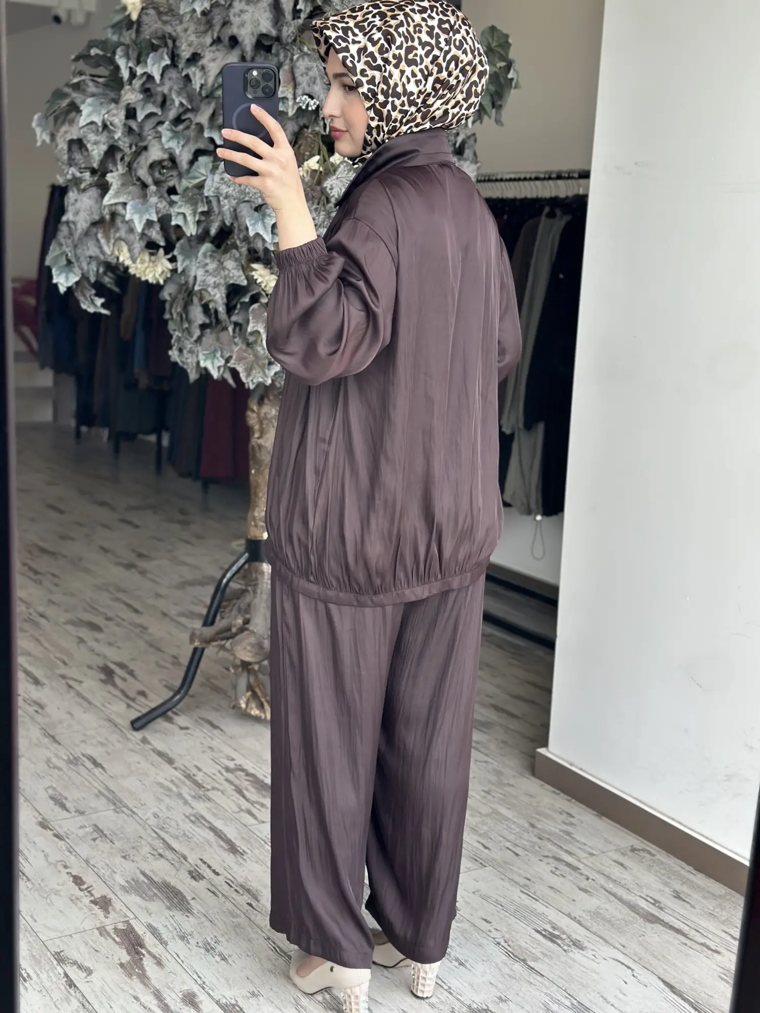 Almarwah Fermuarlı Kraşlı Kap Pantolon Takım 202973