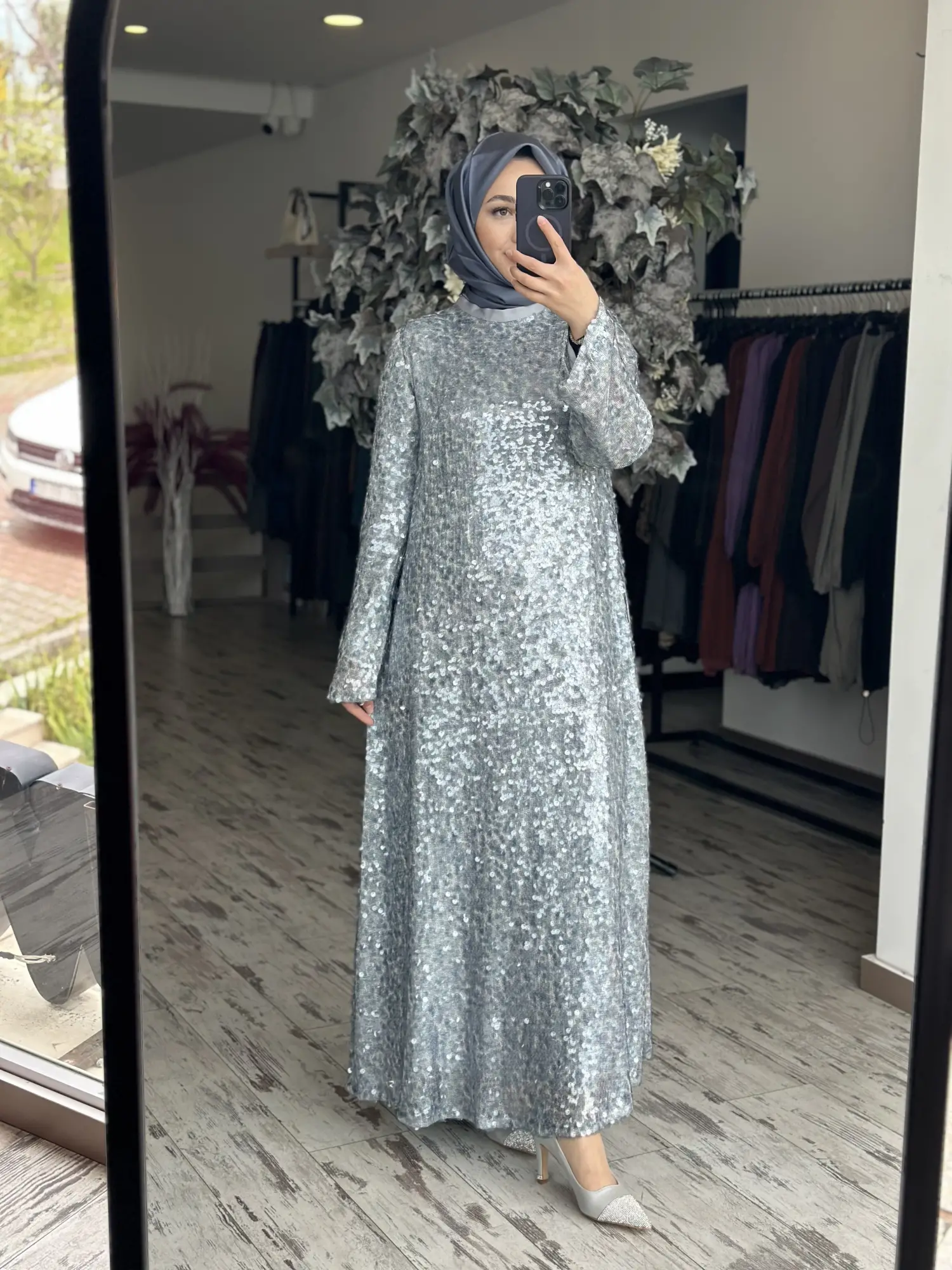Zems Payet Detaylı Şık Elbise 2853
