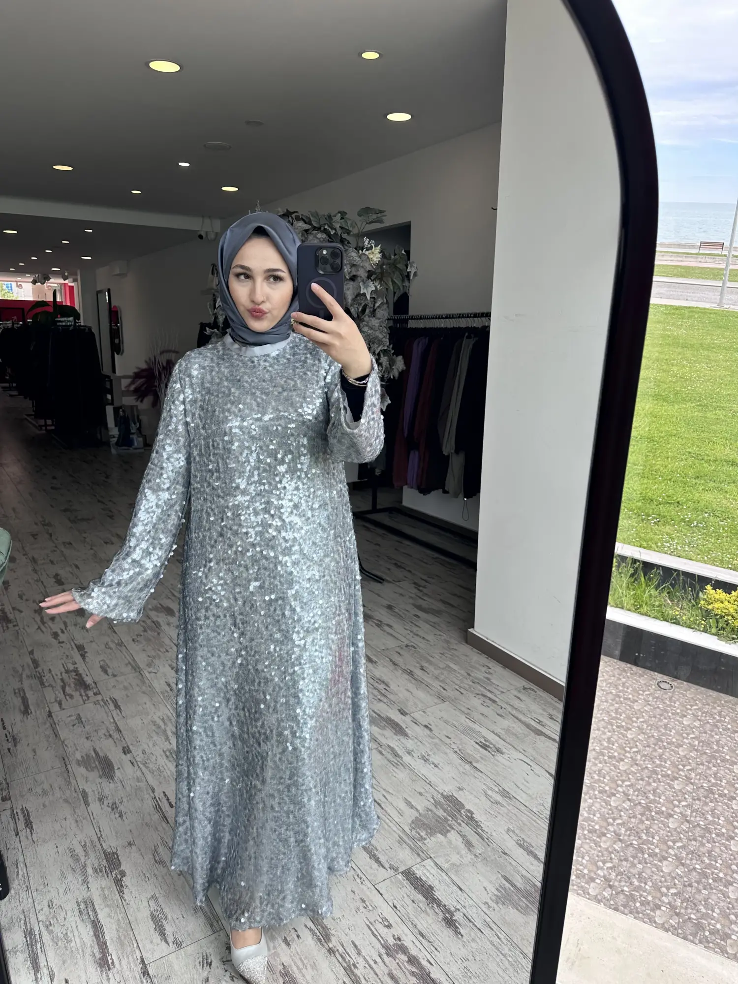 Zems Payet Detaylı Şık Elbise 2853