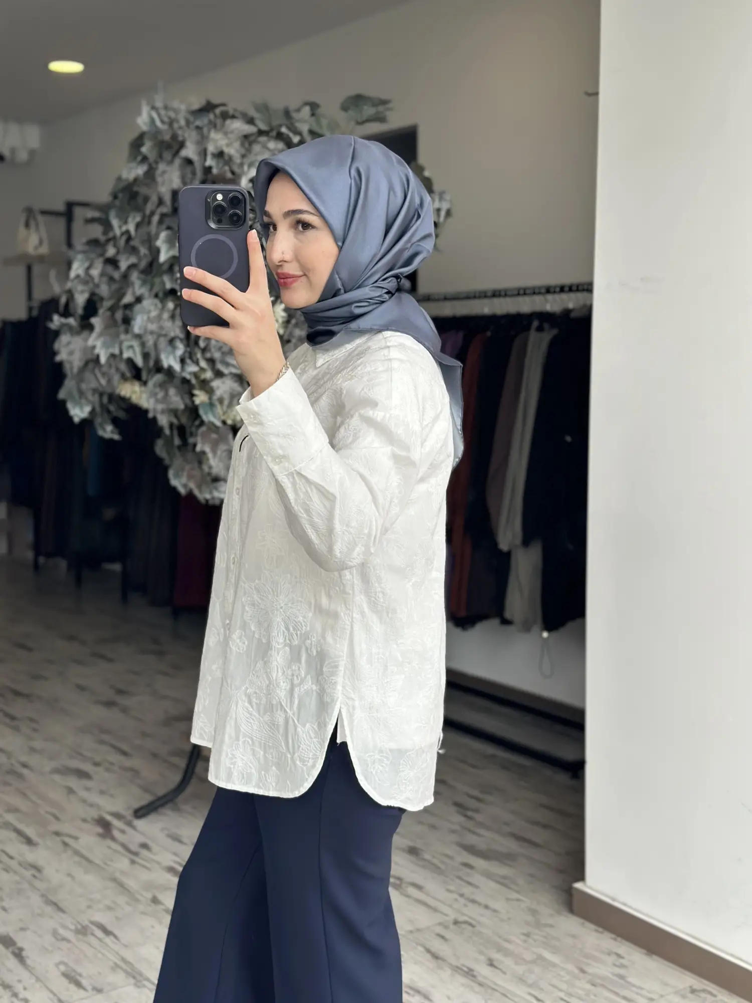 Kayra Nakış İşleme  Detaylı Gömlek KA11013