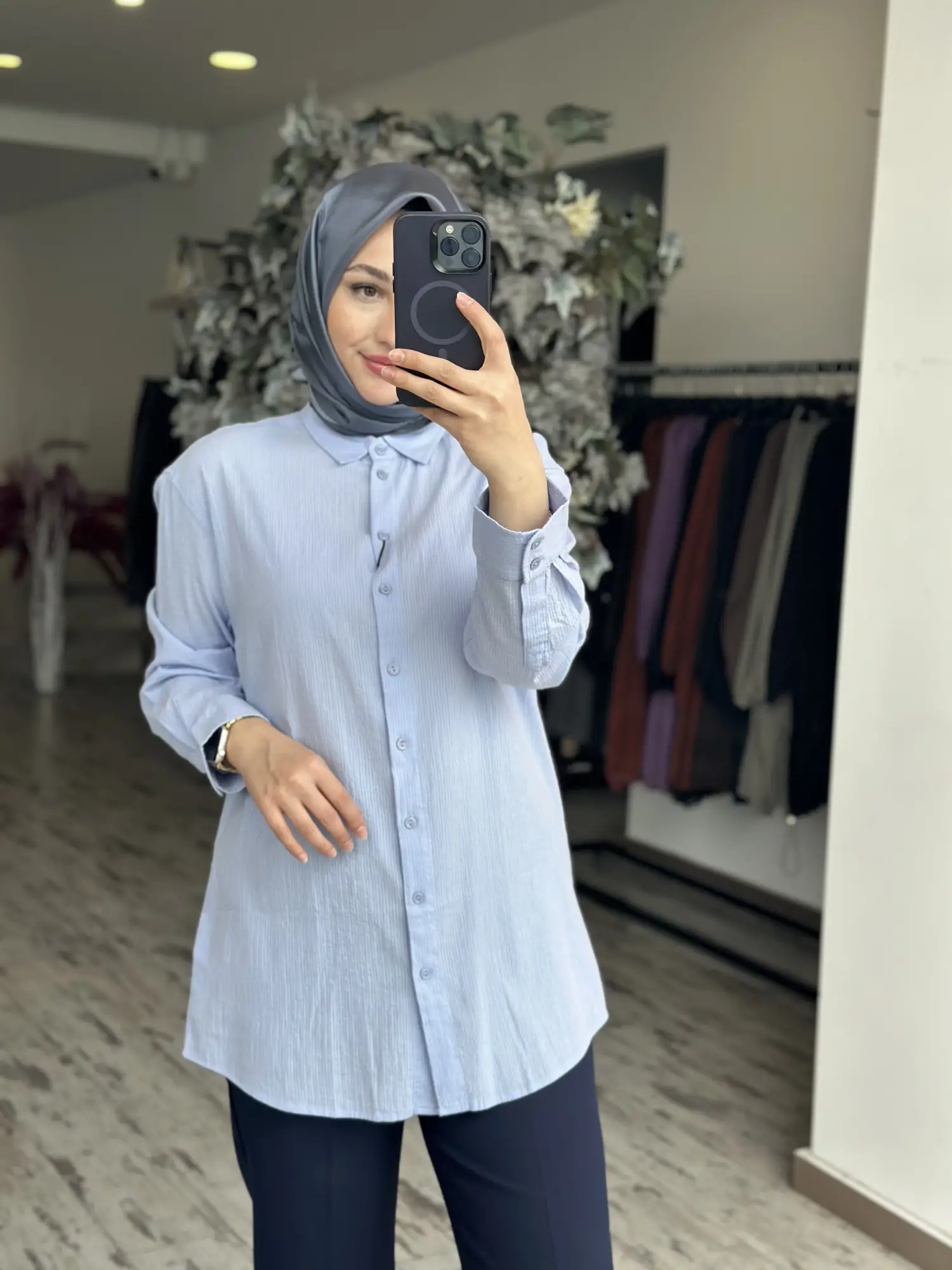 Kayra Müslin Basic Gömlek KA21121