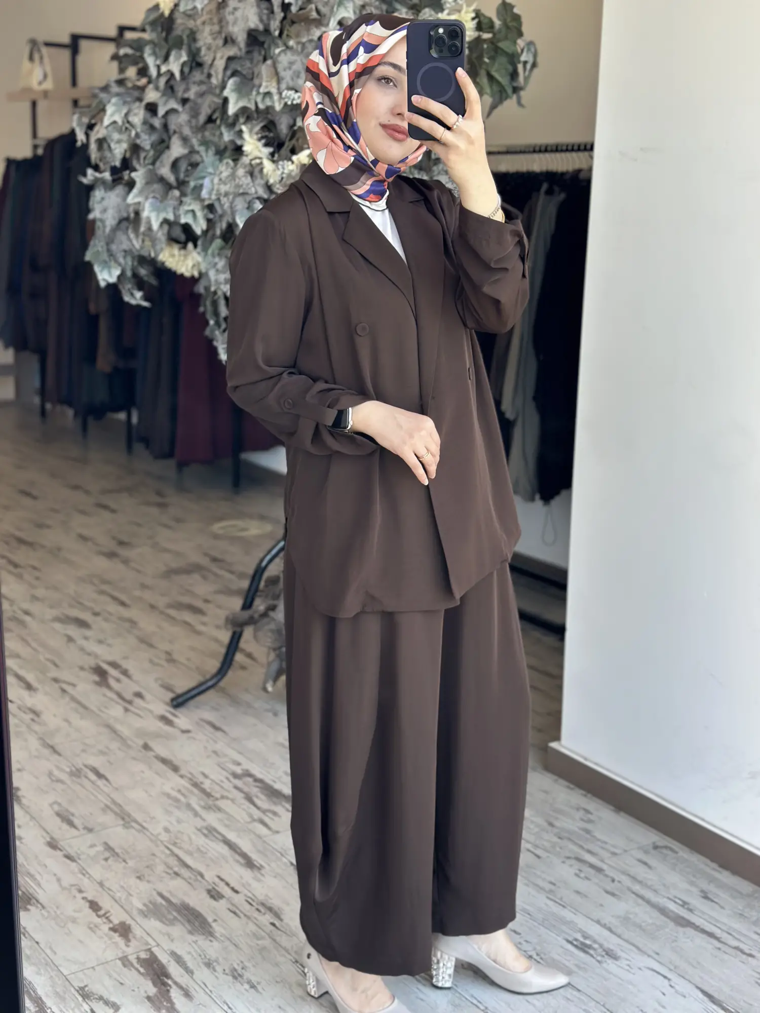 Kahma Tensel Ceket Şalvar Pantolon Takım