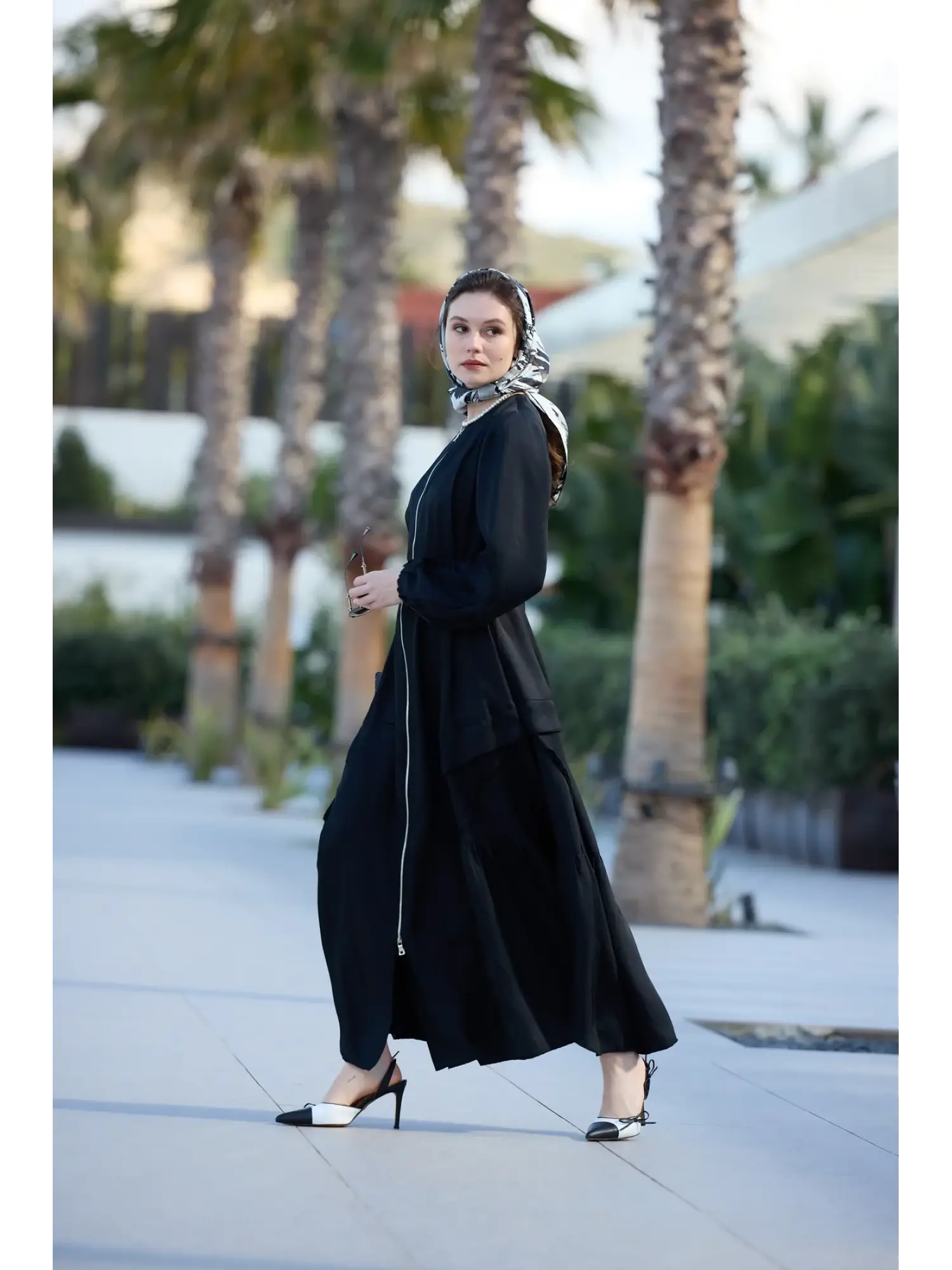 Misswhence Fırfır Detaylı Chanel Keten Pardesü 39508