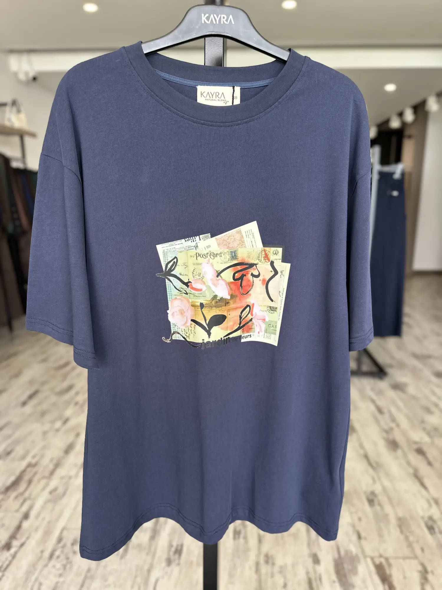Kayra Önü Baskılı Pamuklı T-Shirt KATSH02