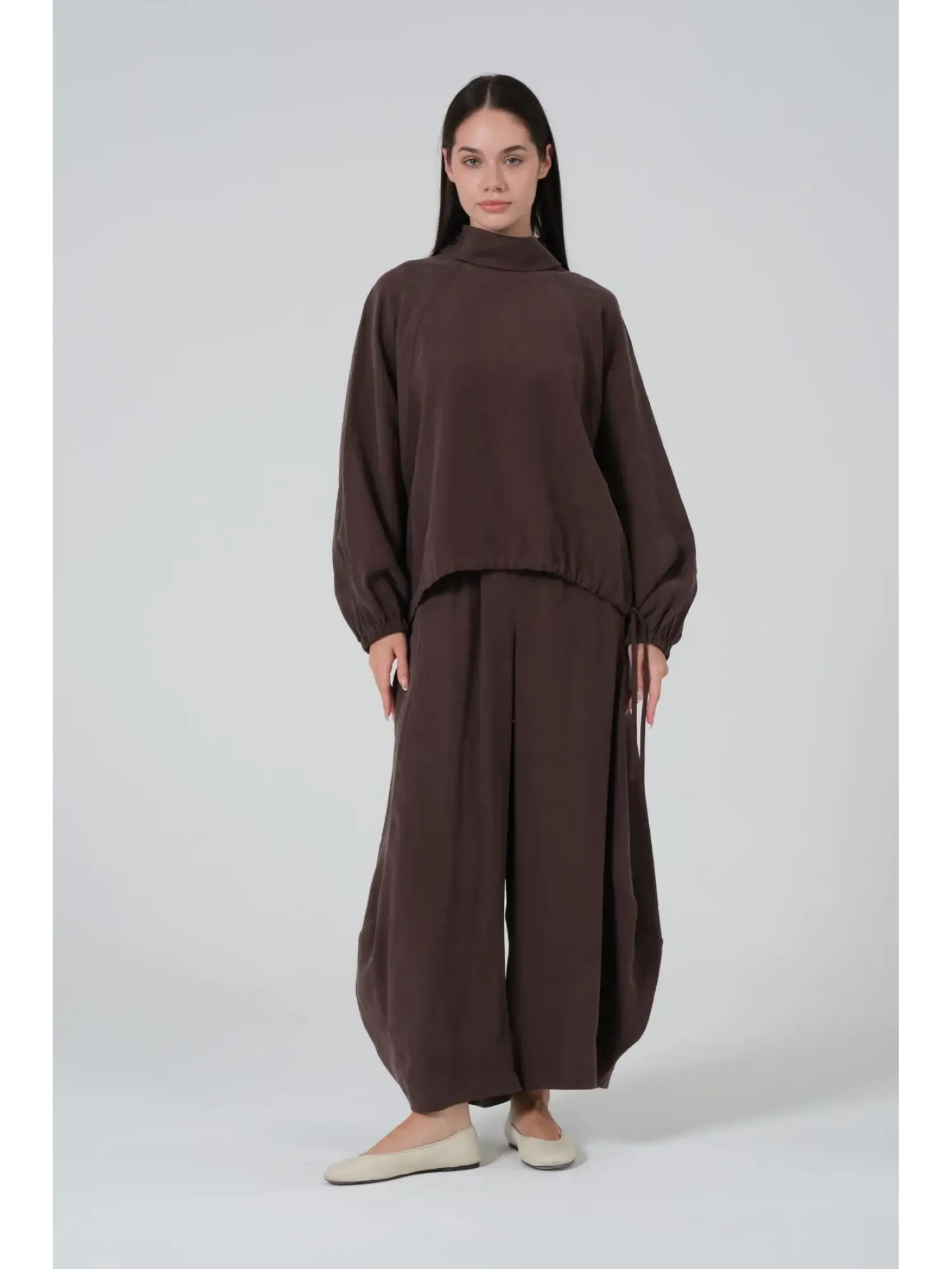 Qoos Store  Sasha Bluz Şalvar Pantolon Takım