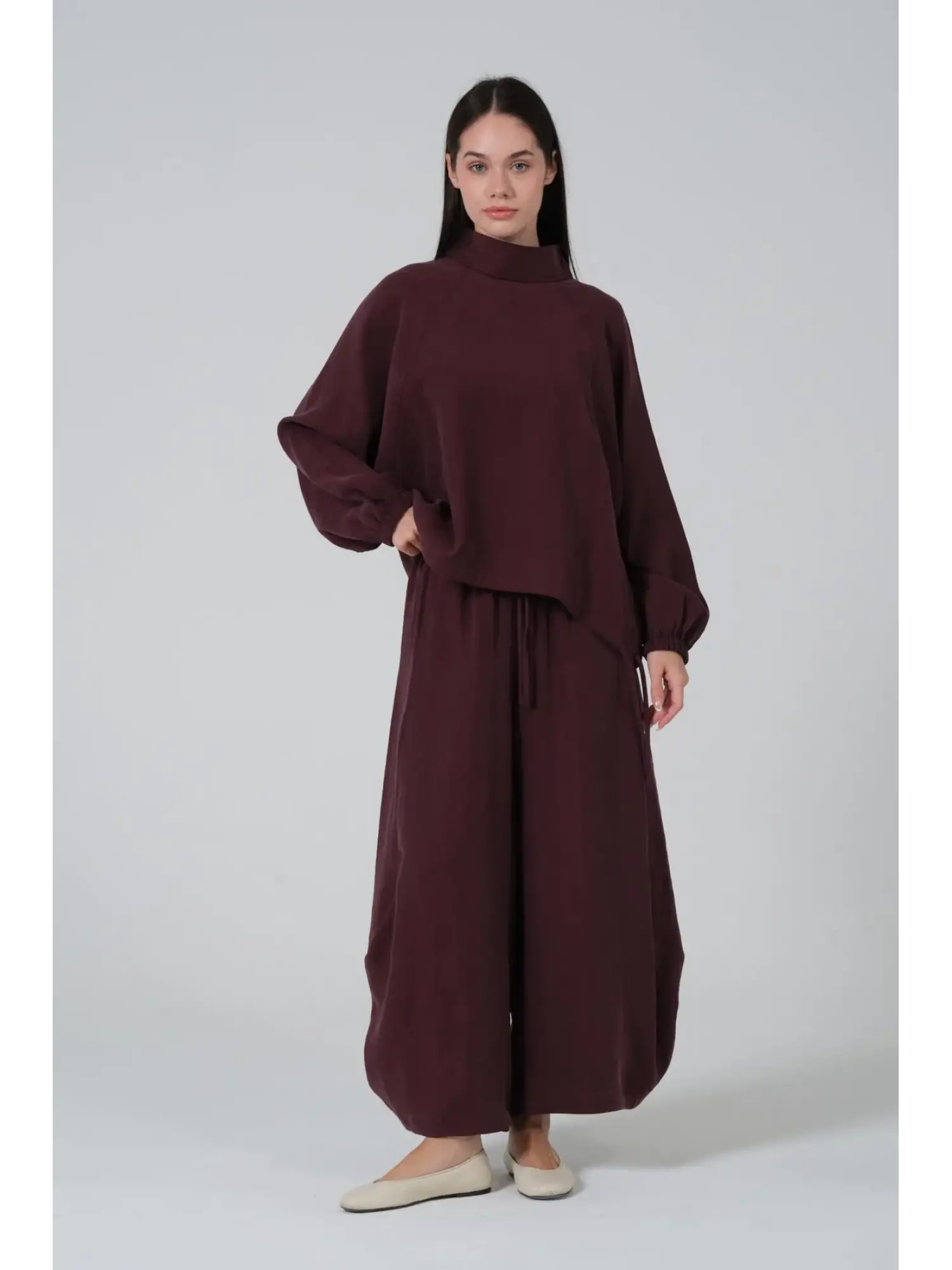 Qoos Store  Sasha Bluz Şalvar Pantolon Takım