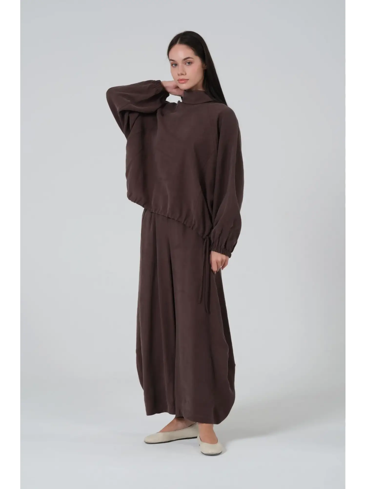 Qoos Store  Sasha Bluz Şalvar Pantolon Takım