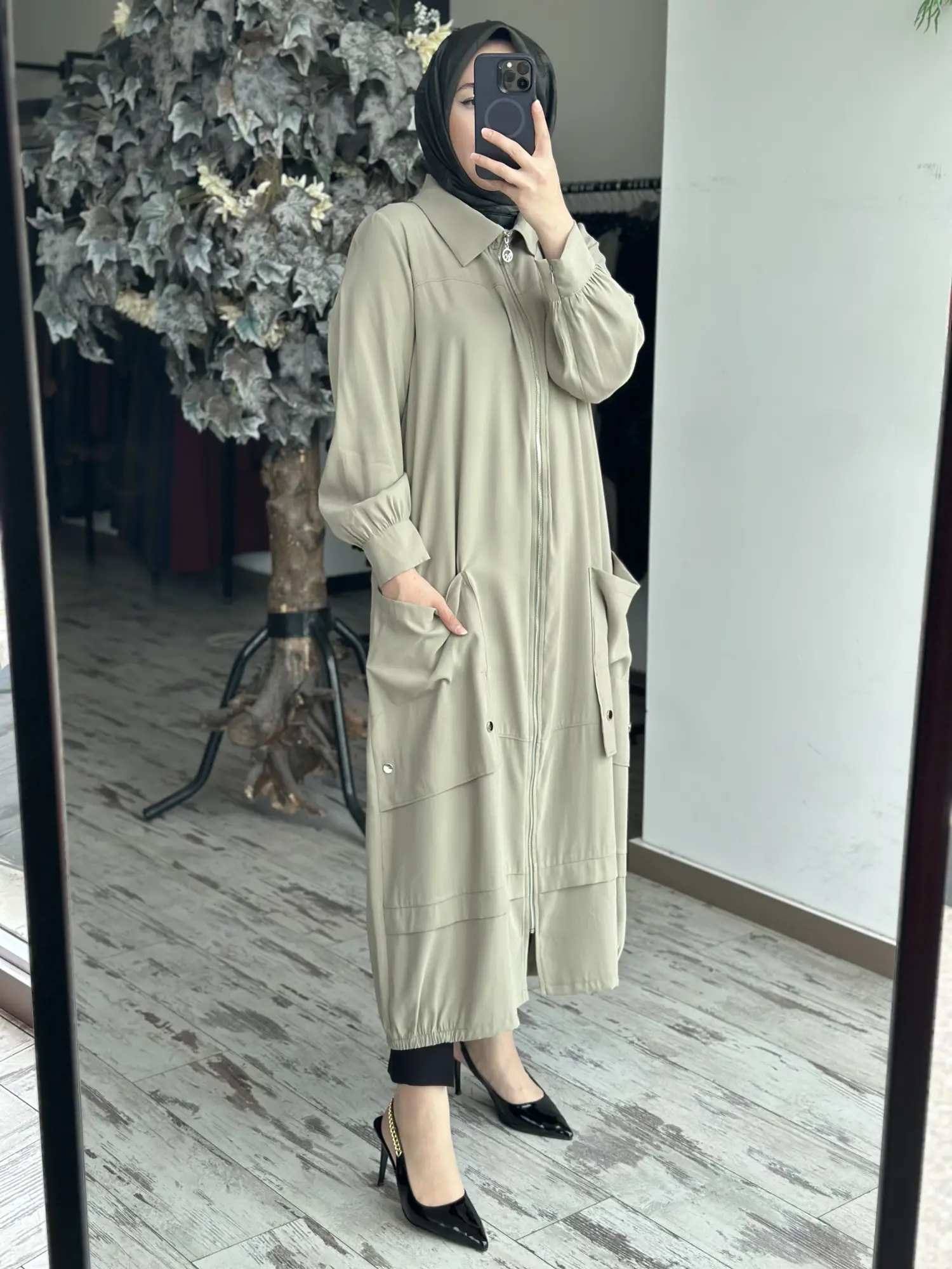 Almarwah Torba Cepli Zımba Detaylı Tencel Kap 405021