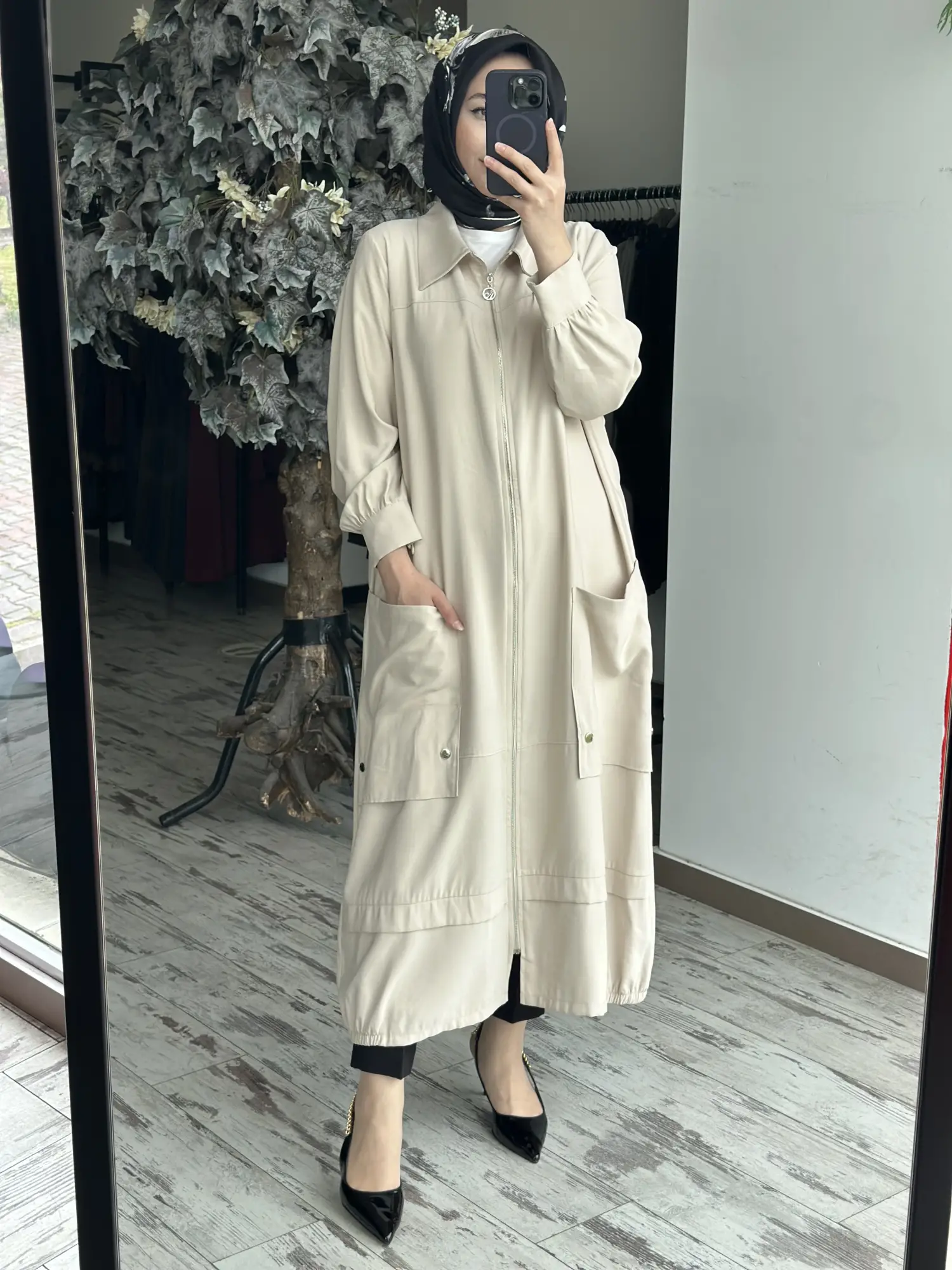 Almarwah Torba Cepli Zımba Detaylı Tencel Kap 405021