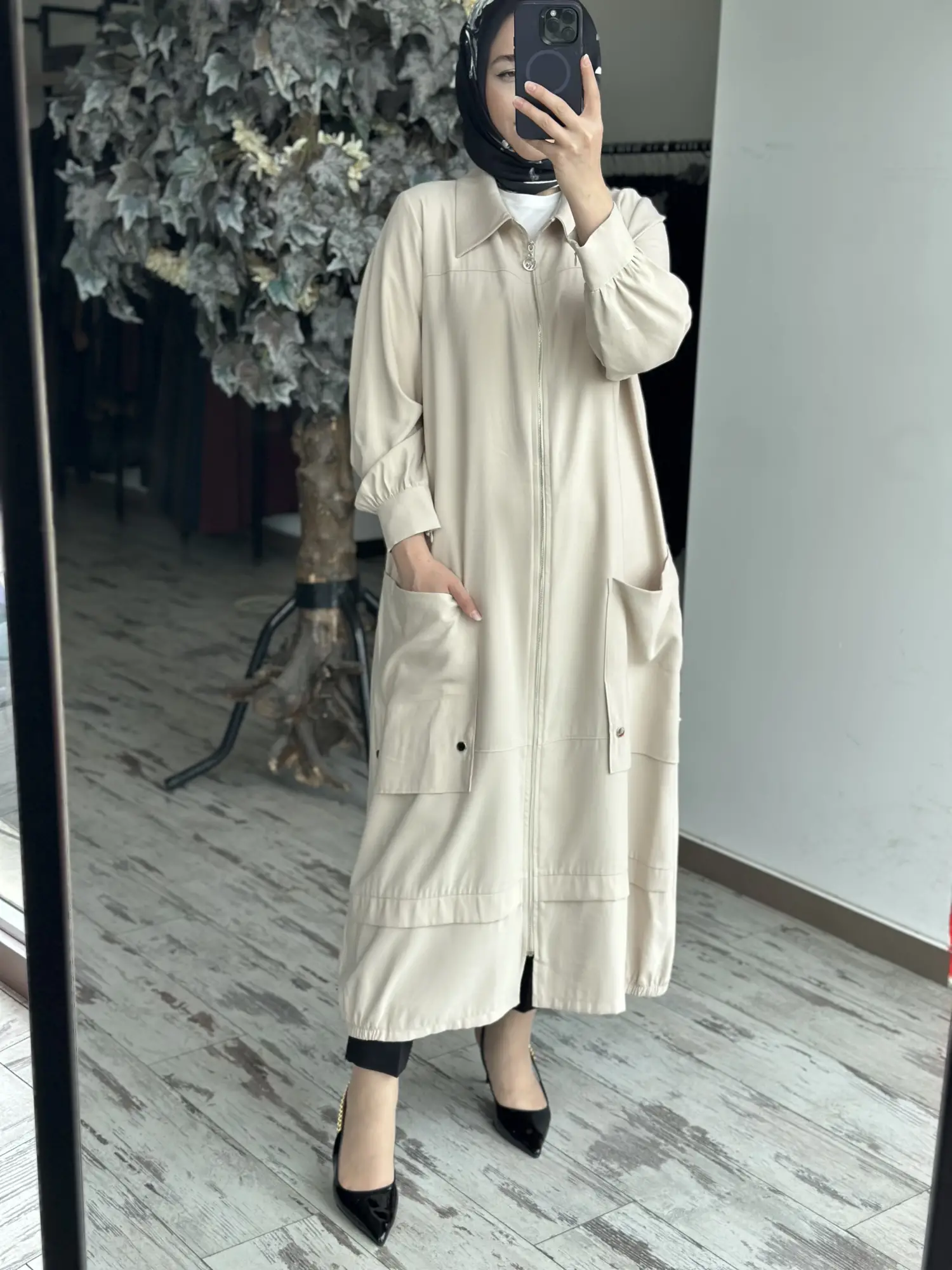 Almarwah Torba Cepli Zımba Detaylı Tencel Kap 405021