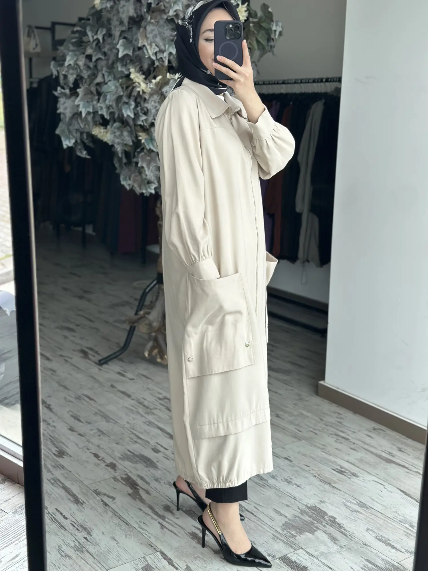 Almarwah Torba Cepli Zımba Detaylı Tencel Kap 405021