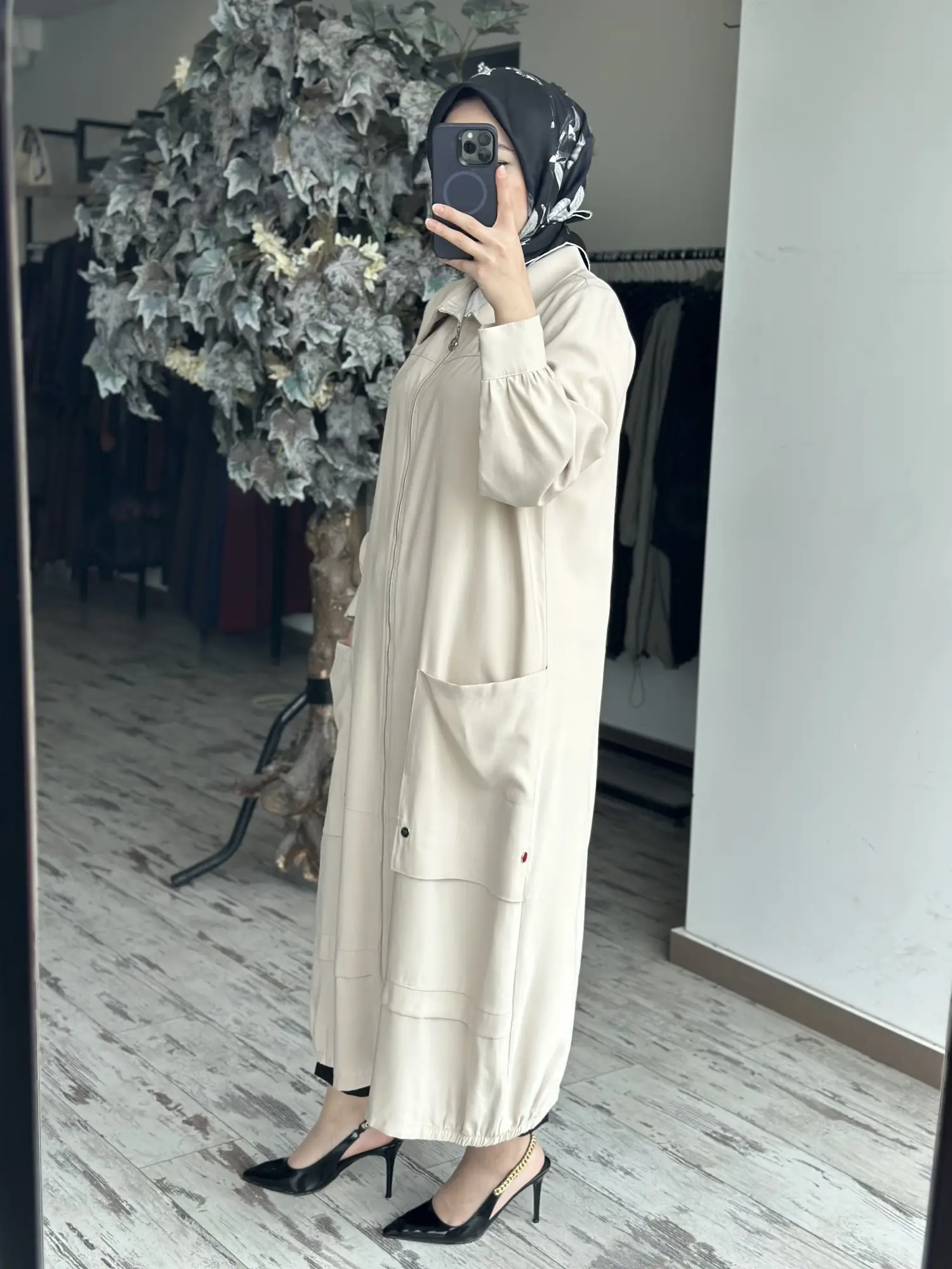 Almarwah Torba Cepli Zımba Detaylı Tencel Kap 405021