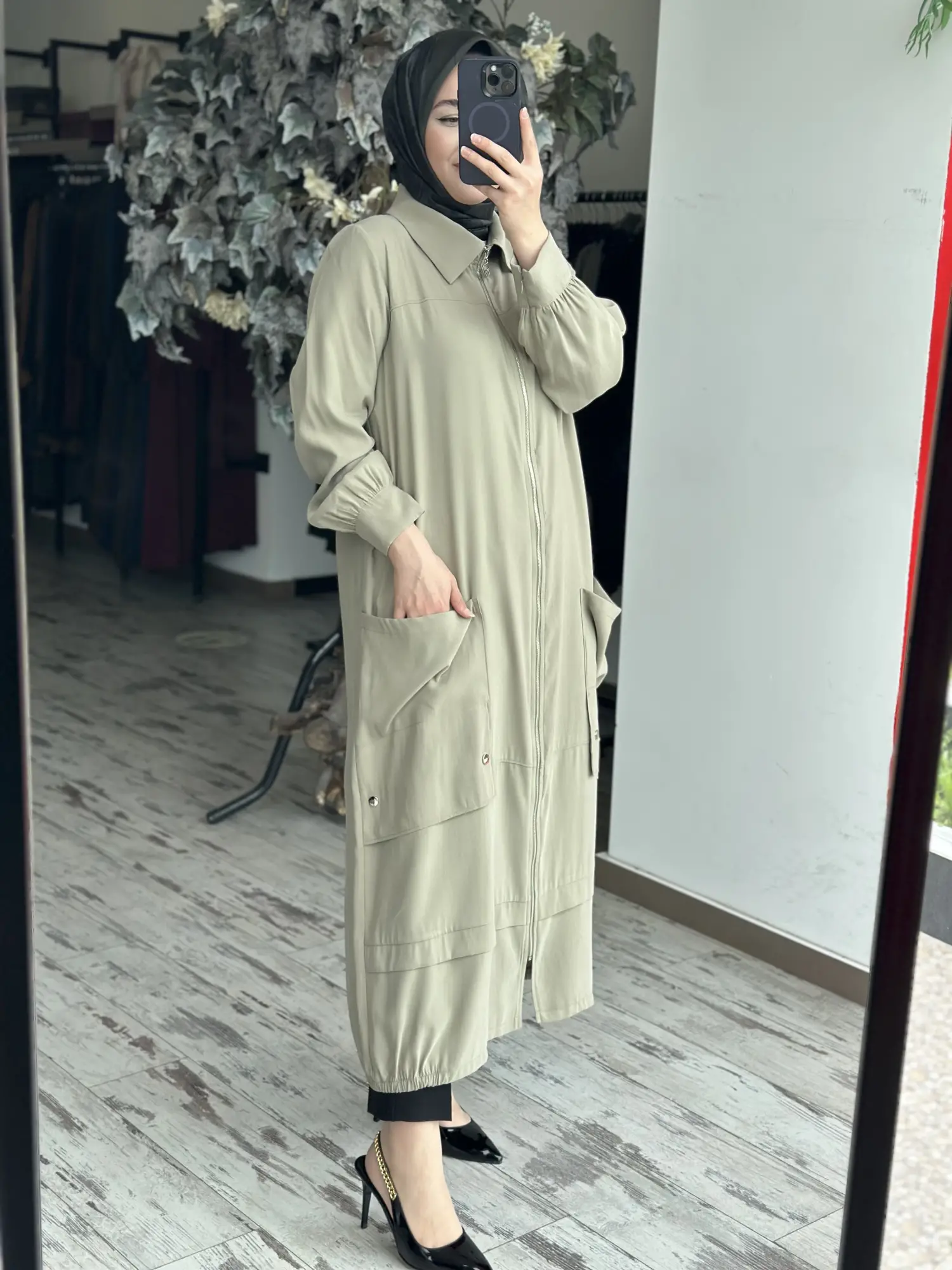 Almarwah Torba Cepli Zımba Detaylı Tencel Kap 405021