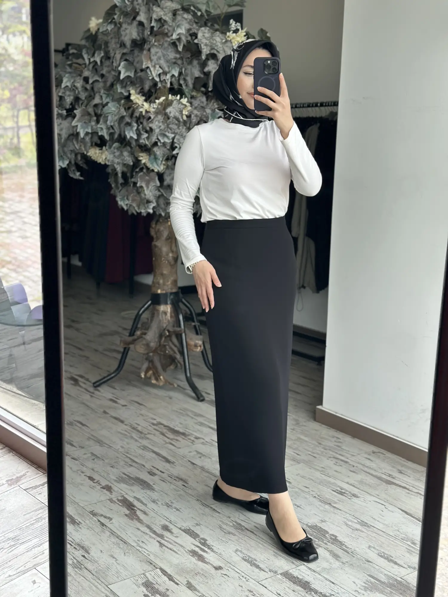 Almarwah Astarlı Krep Kalem Etek 90701