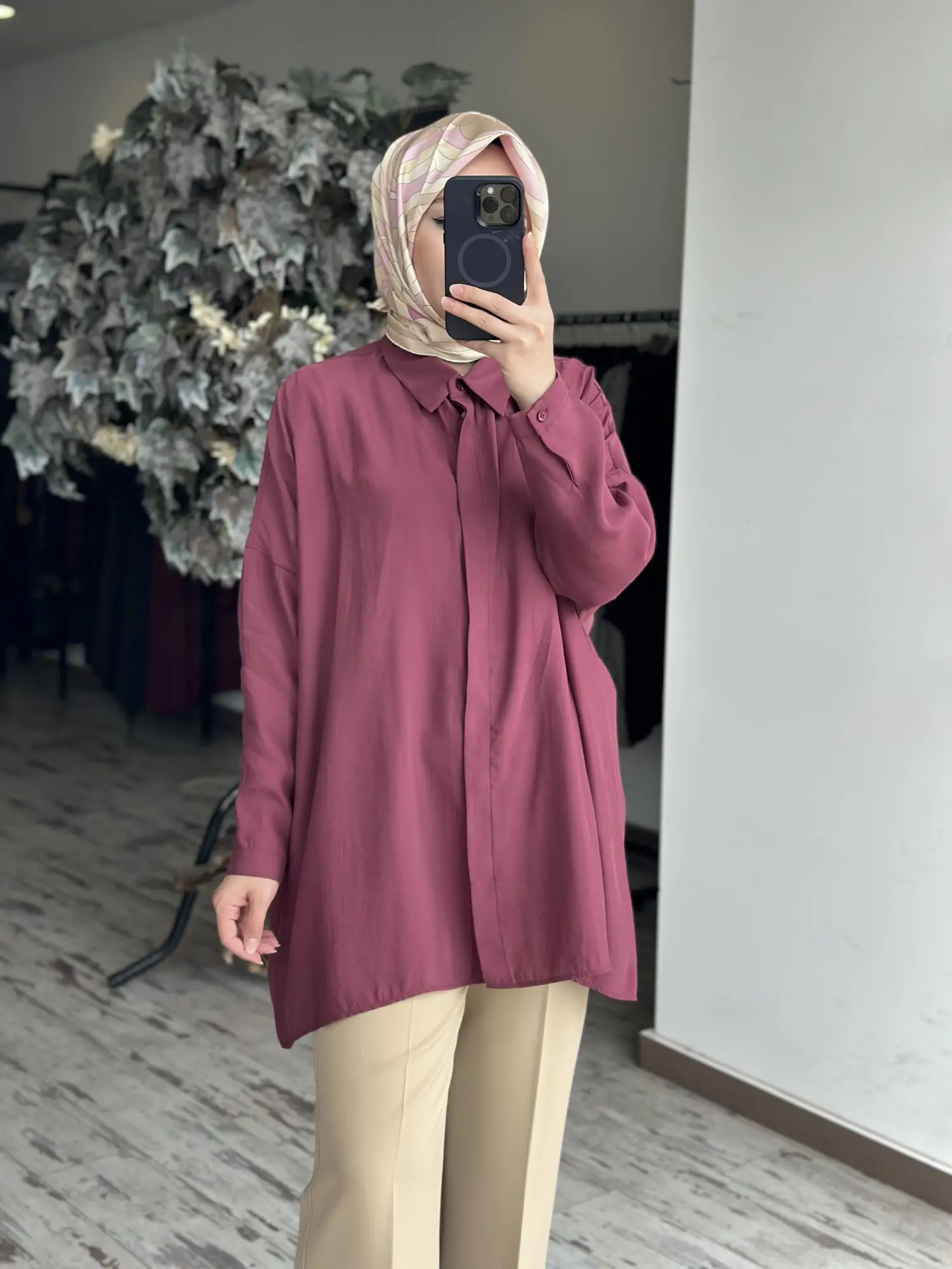 QooQ Store Yarasa Kol Gömlek 26SS233