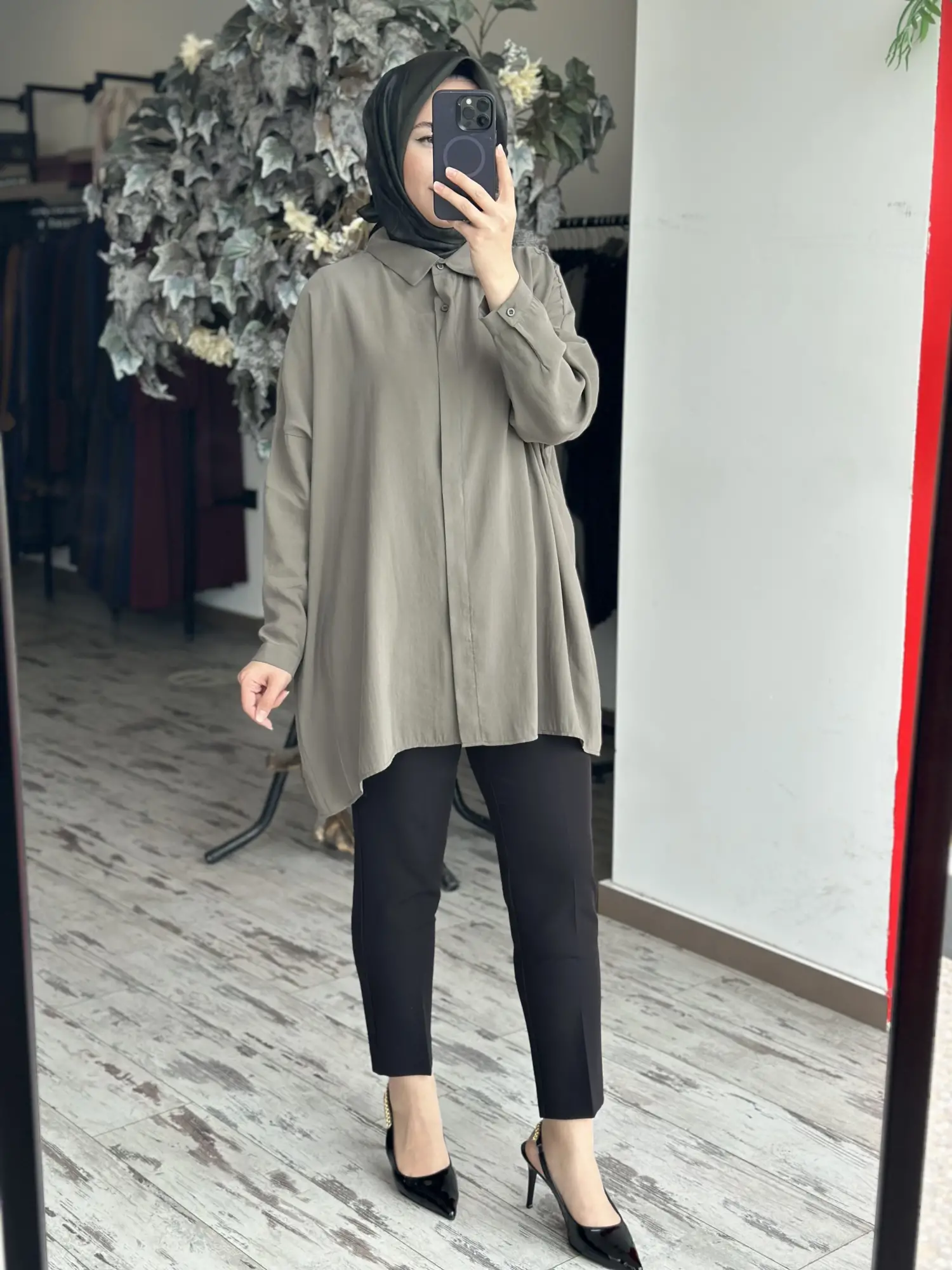 QooQ Store Yarasa Kol Gömlek 26SS233