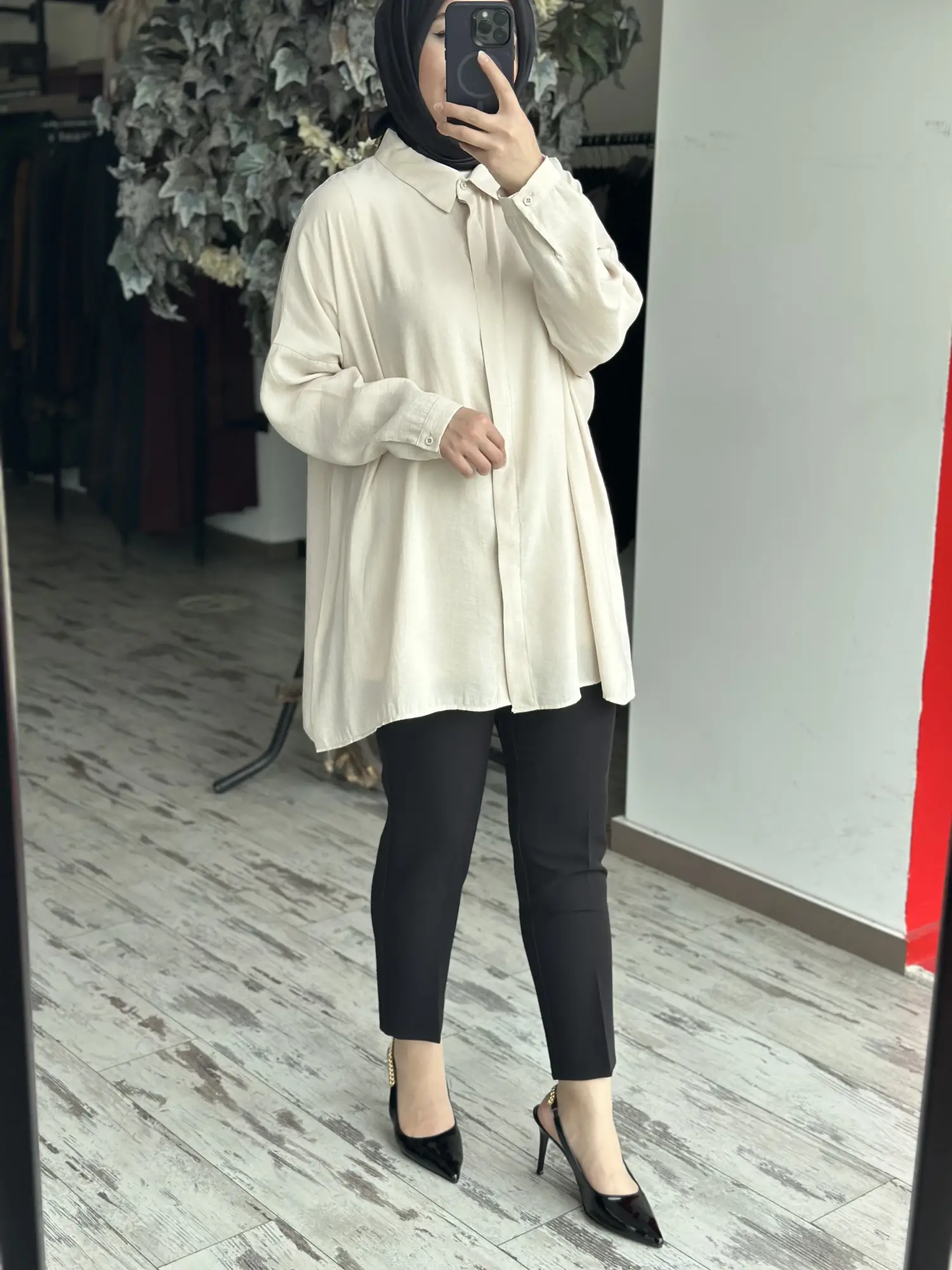 QooQ Store Yarasa Kol Gömlek 26SS233