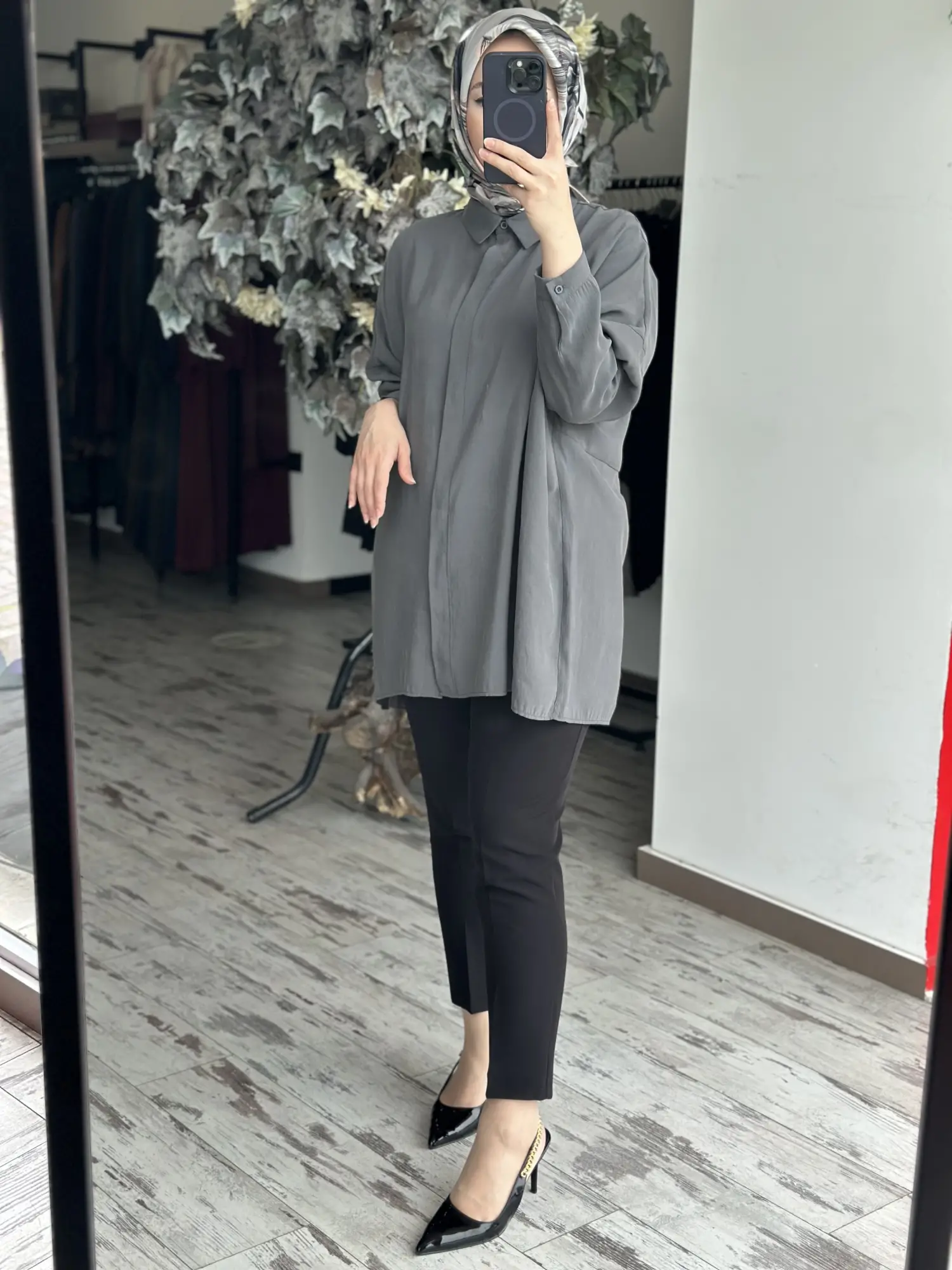 QooQ Store Yarasa Kol Gömlek 26SS233