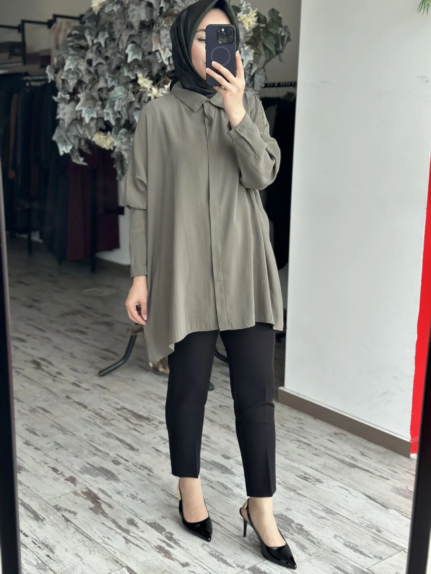 QooQ Store Yarasa Kol Gömlek 26SS233